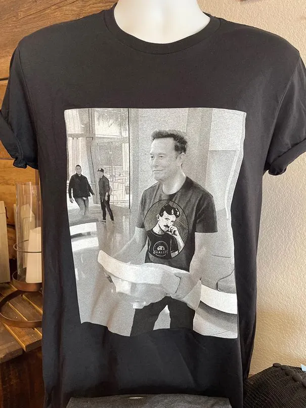 LIMITED EDITION | BLACK & WHITE ELON MUSK   TELSA TEE