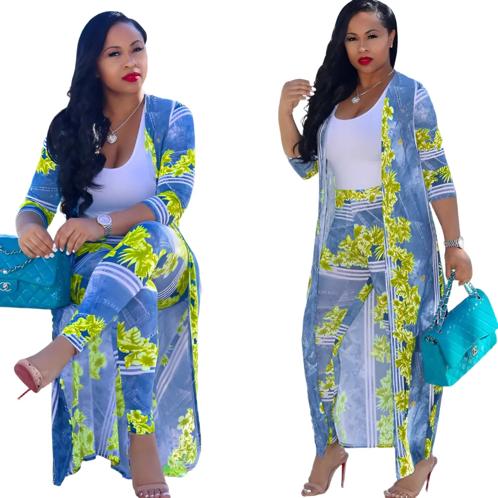 Long Top And Bodycon Pant Sets