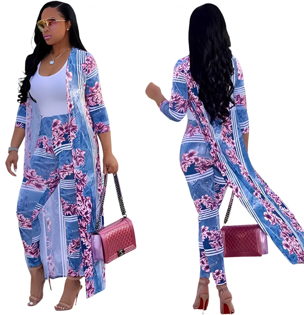 Long Top And Bodycon Pant Sets