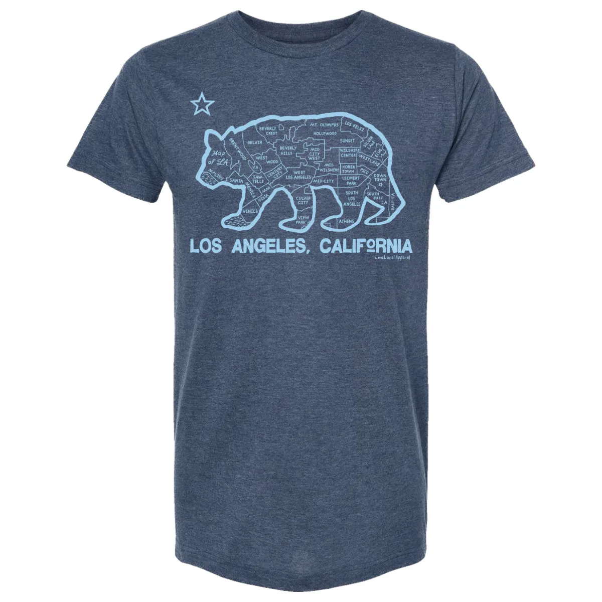 Los Angeles Bear Map T-Shirt