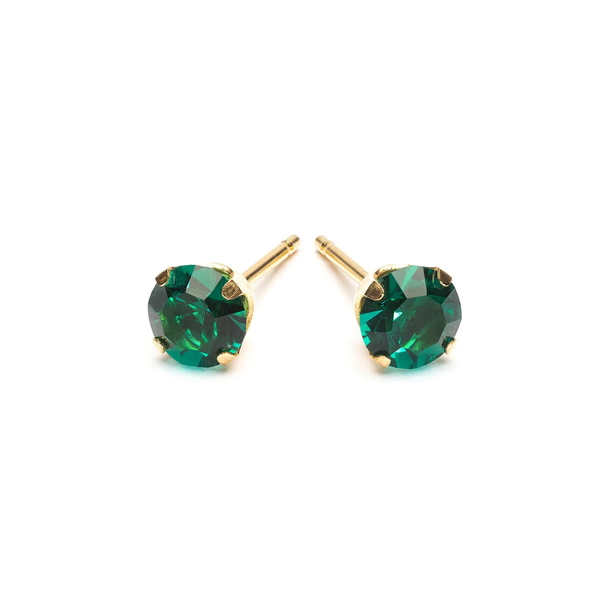 May Birthstone 5mm Earrings