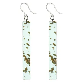 Metallic Fleck Celluloid Dangles Hypoallergenic Earrings for Sensitive Ears Made with Plastic Posts