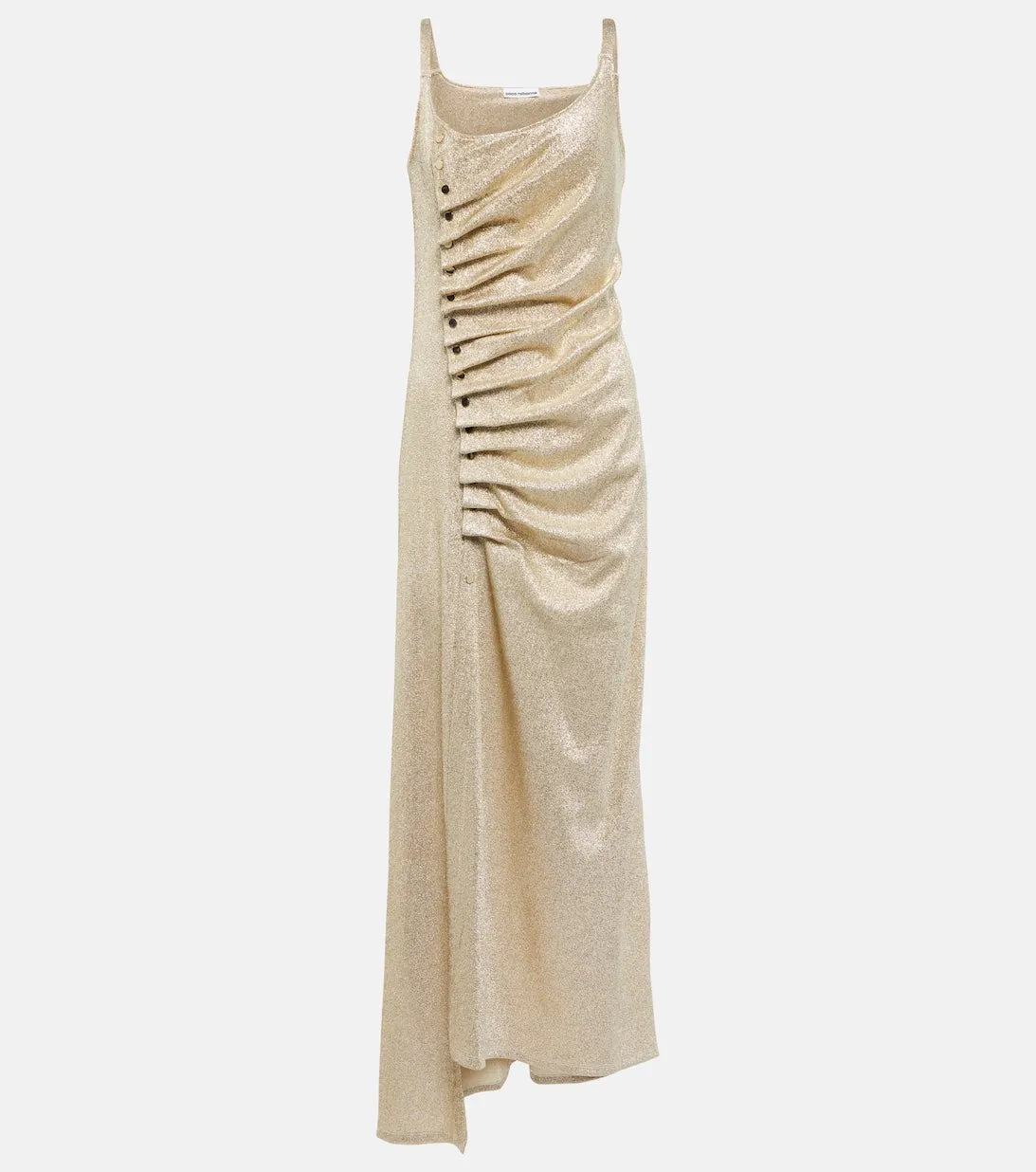 Metallic wrap dress PACO RABANNE, gold
