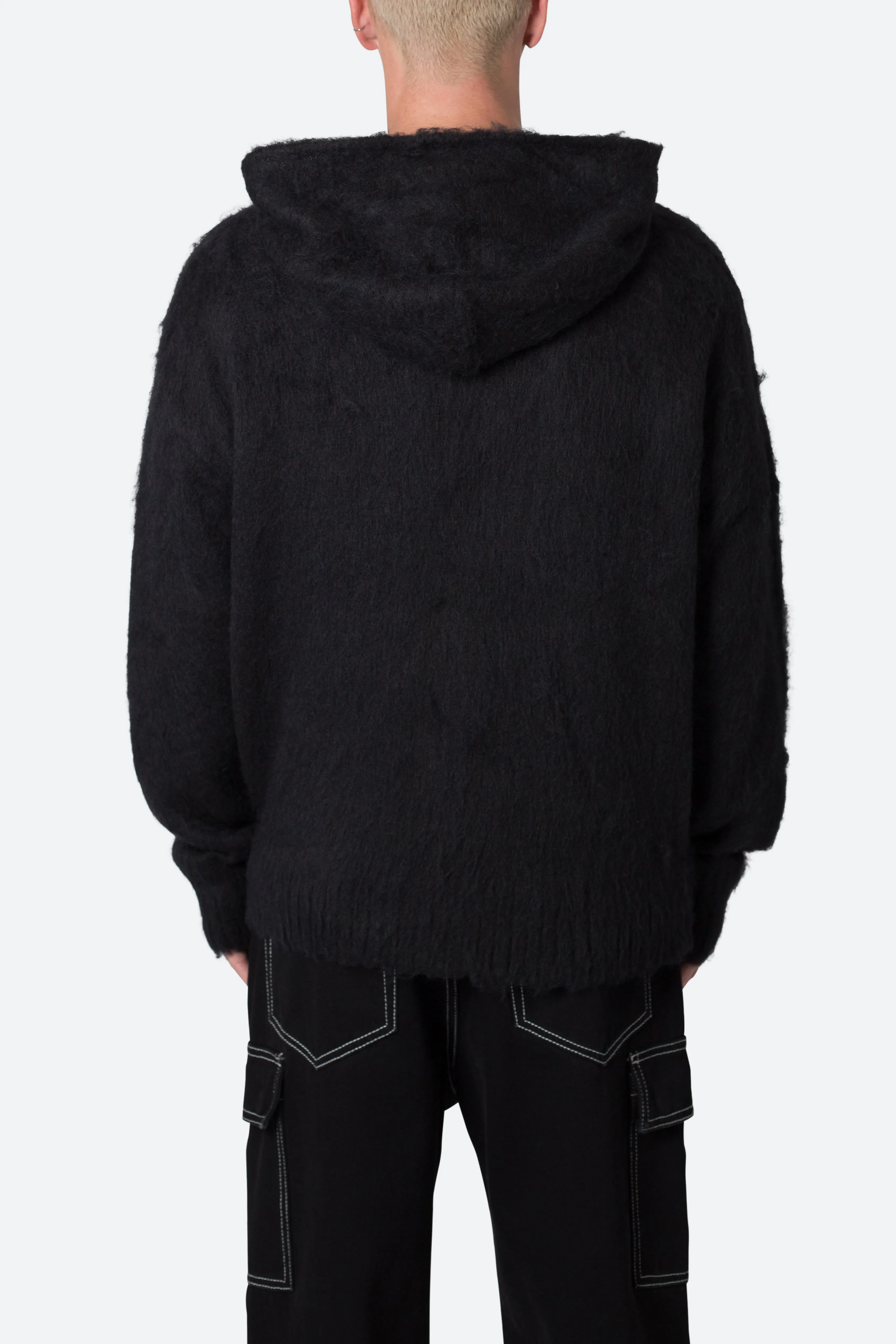 Mohair Hoodie - Black