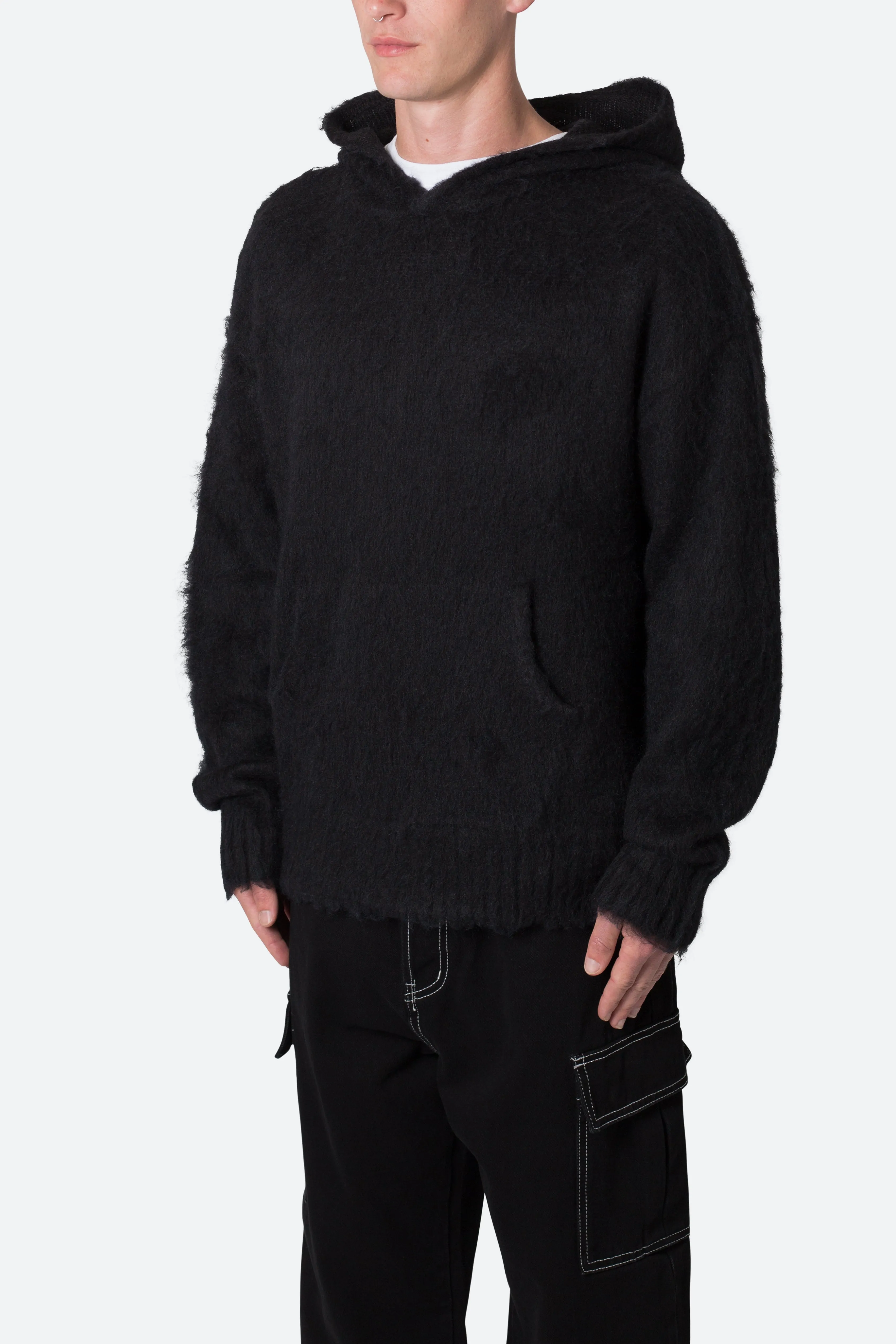 Mohair Hoodie - Black