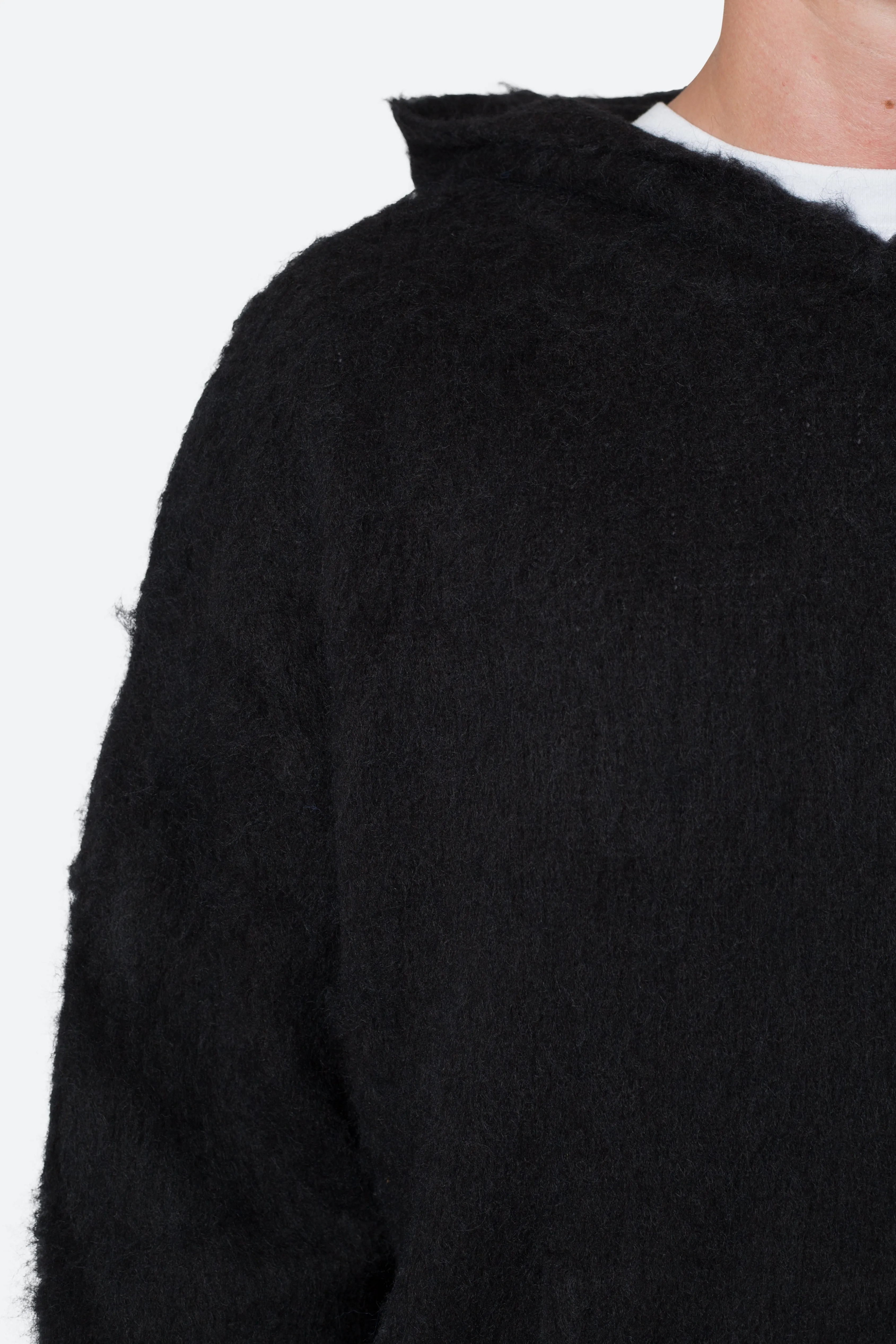 Mohair Hoodie - Black