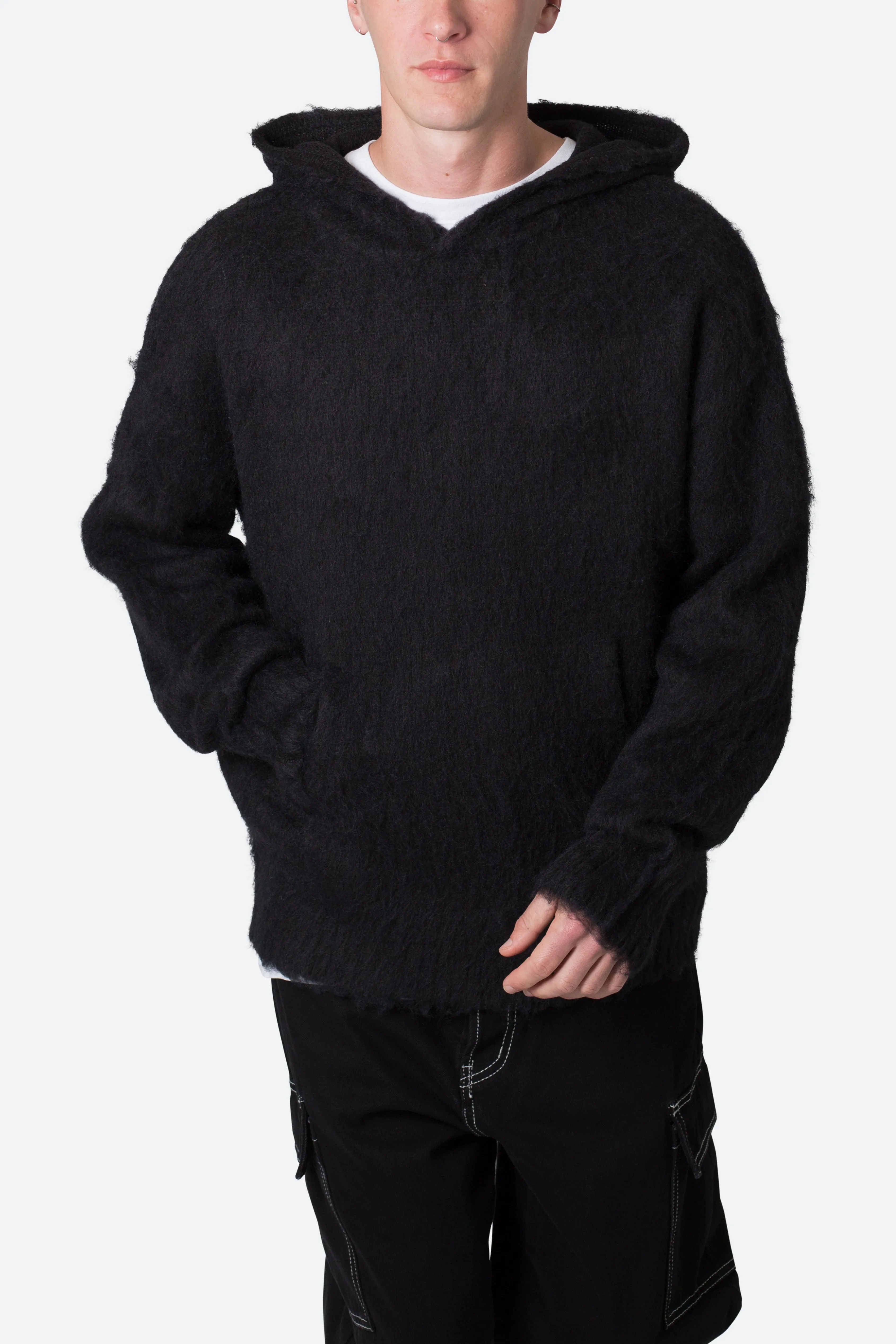 Mohair Hoodie - Black