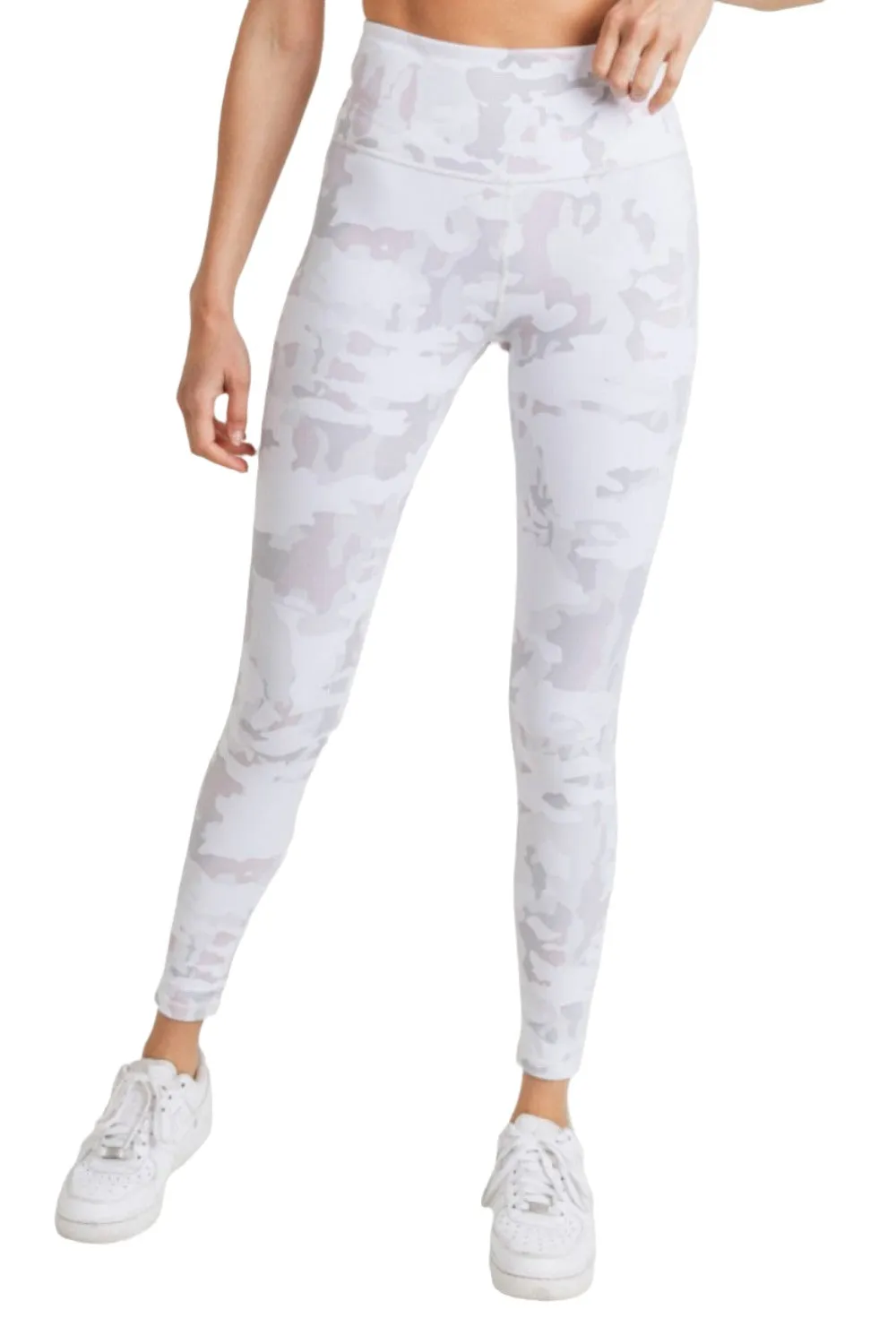 Mono B Pink Dawn Camo Print High-Waisted Leggings APH3044