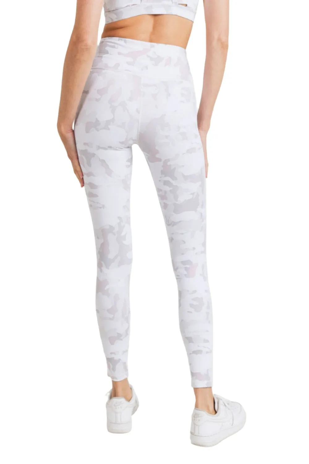 Mono B Pink Dawn Camo Print High-Waisted Leggings APH3044