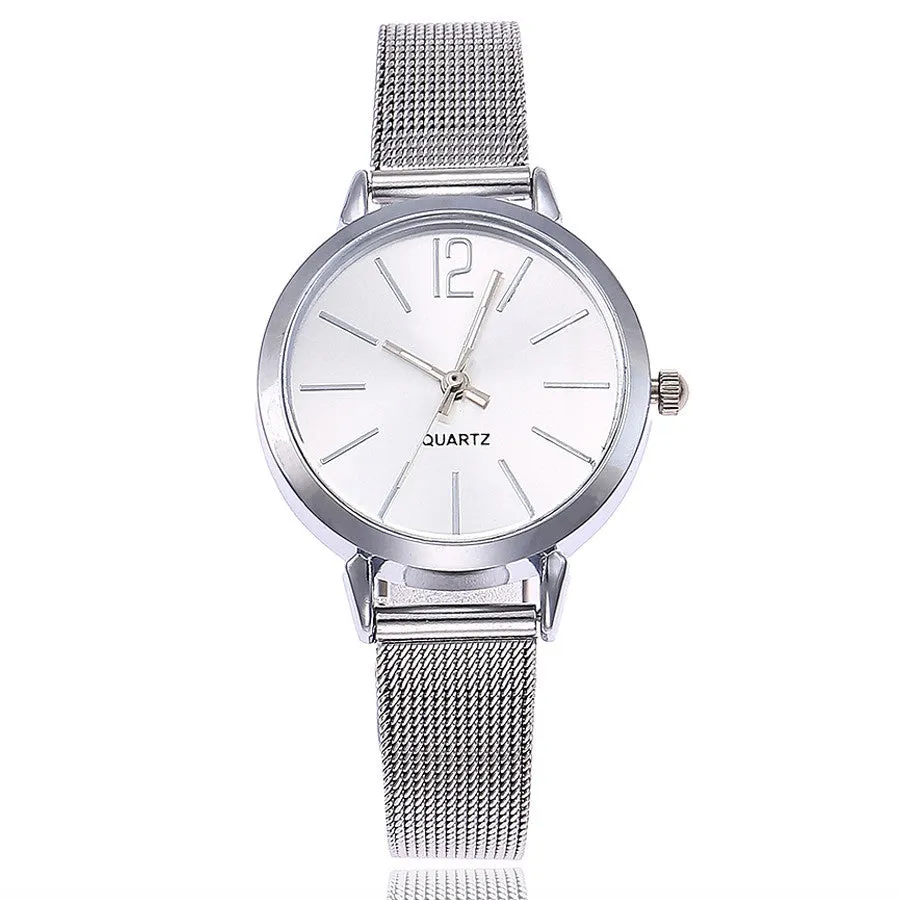 Montre 2019 Femme Vansvar Casual Round Elegant Women watches Luxury Quartz Stainless Steel Band Marble Strap Watch Analog Wrist