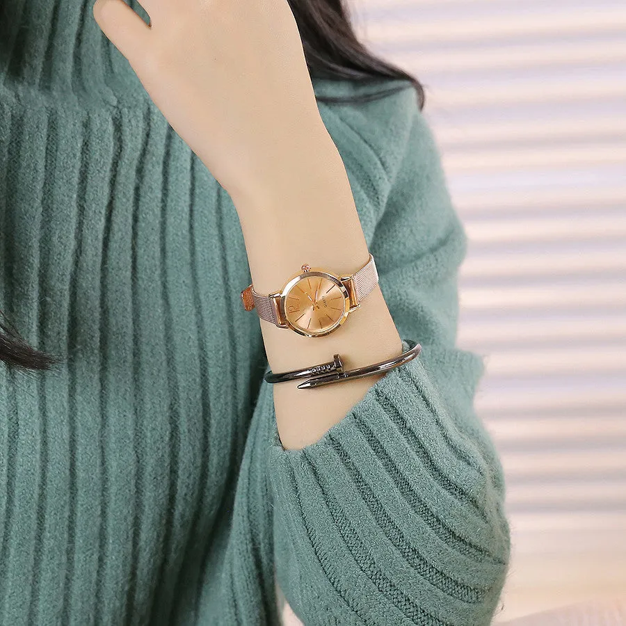 Montre 2019 Femme Vansvar Casual Round Elegant Women watches Luxury Quartz Stainless Steel Band Marble Strap Watch Analog Wrist