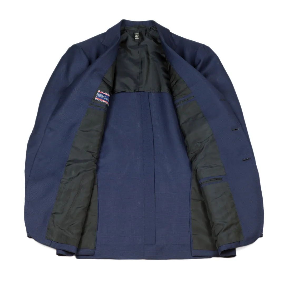 Navy mohair & wool blazer, 10/11 oz
