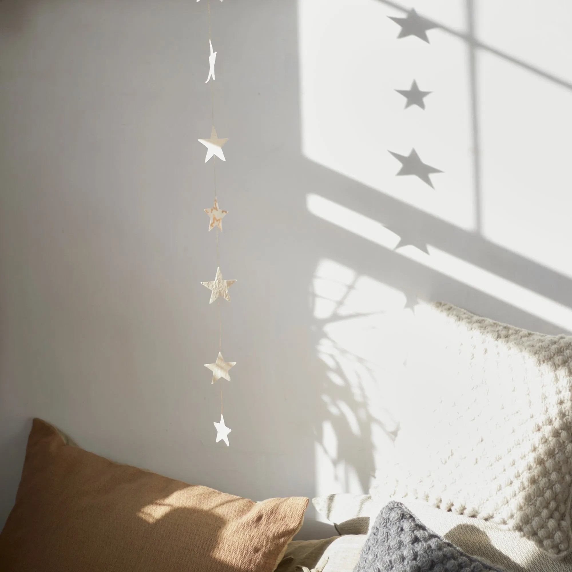 PARVATI Lokta Paper Christmas Star Garland 110cm - last one