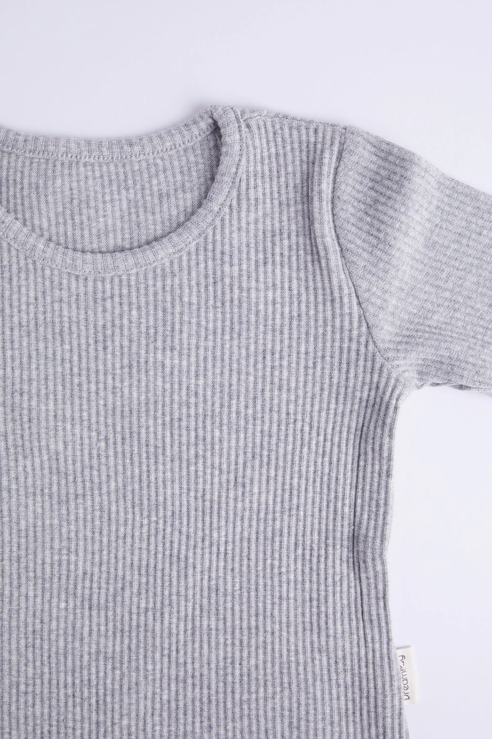 Personalised Children's Ribbed Set - Grey