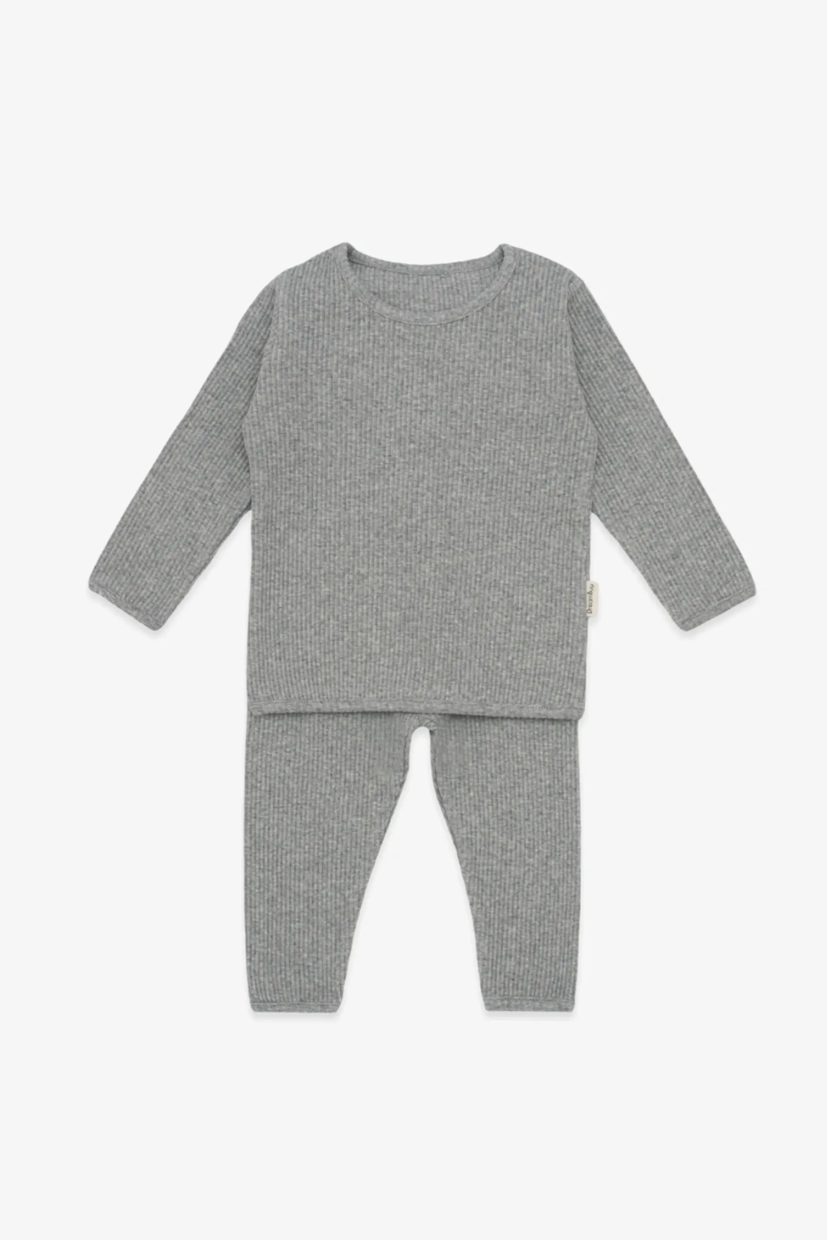 Personalised Children's Ribbed Set - Grey