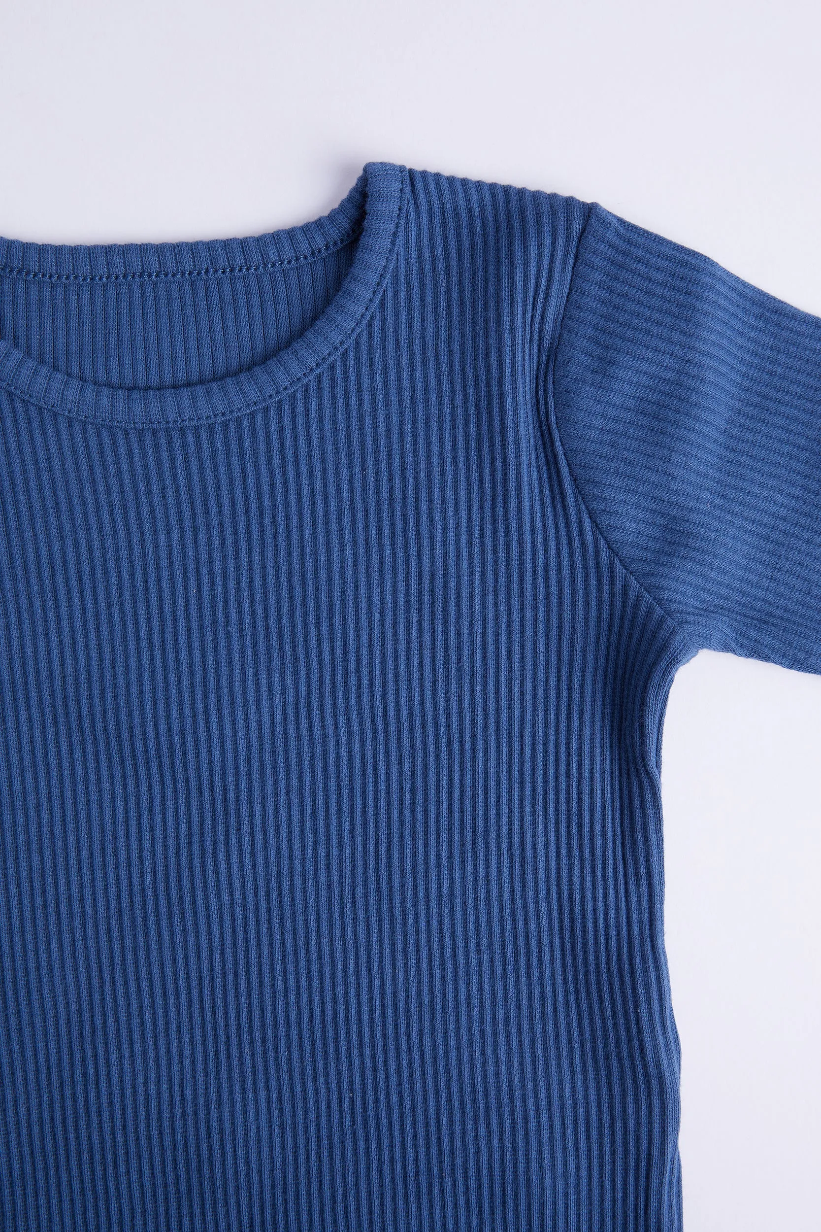 Personalised Children's Ribbed Set - Midnight Blue
