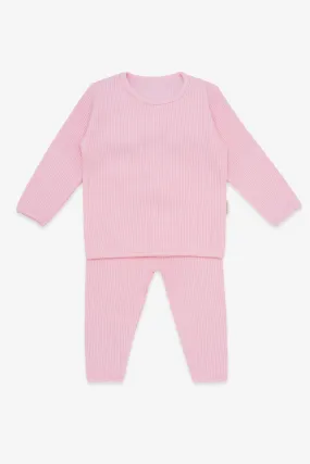 Personalised Children's Ribbed Set - Pink