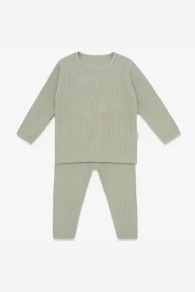 Personalised Children's Ribbed Set - Sage