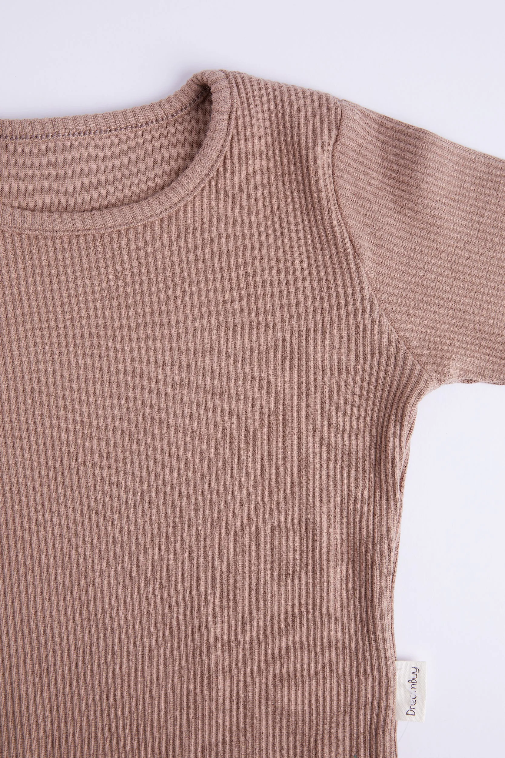 Personalised Children's Ribbed Set - Velvet Mocha