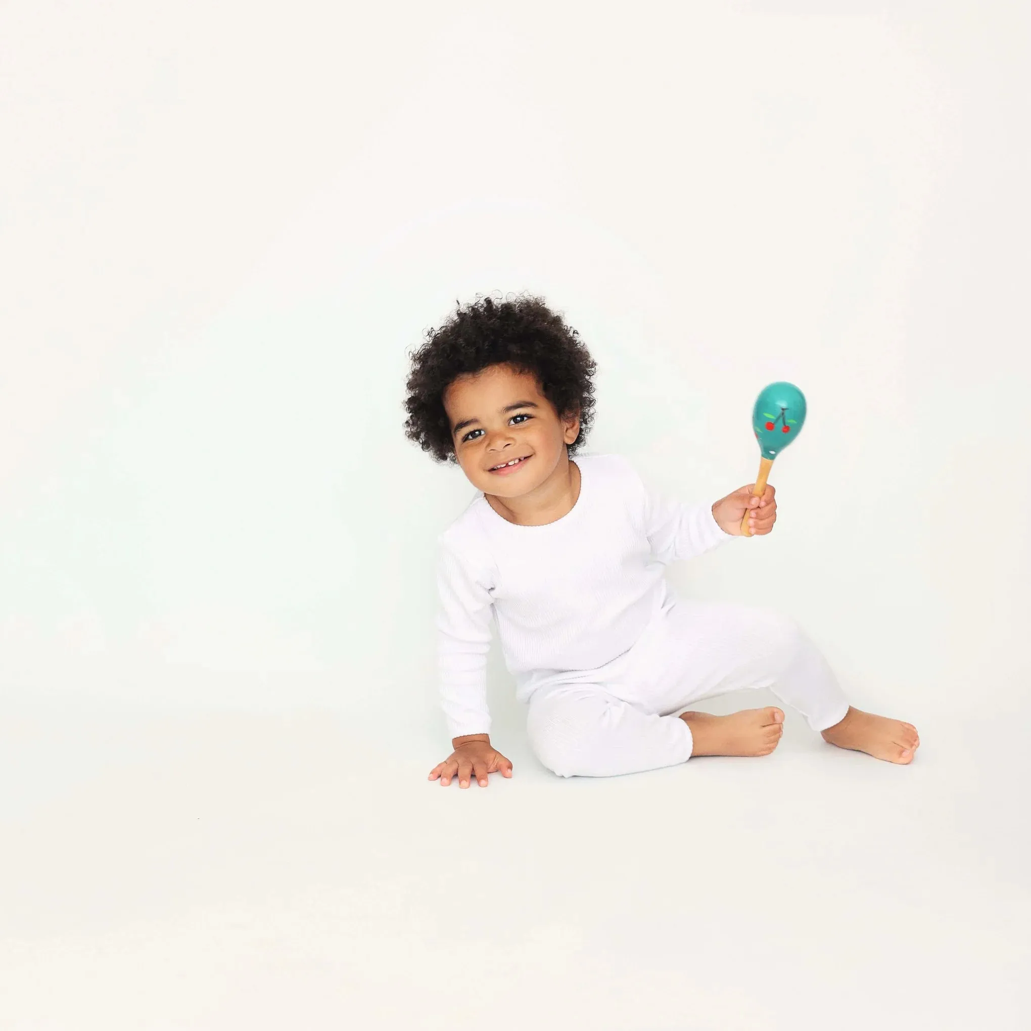 Personalised Children's Ribbed Set - White