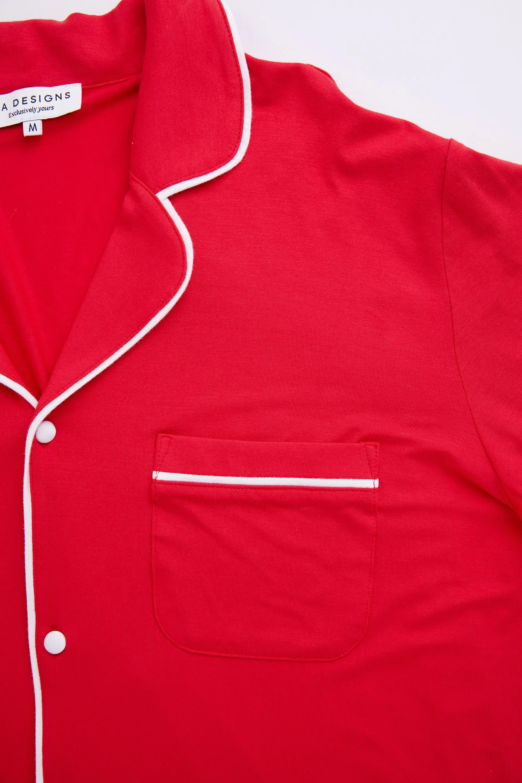 Personalised Christmas Jersey Night Shirt - Red