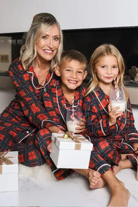 Personalised Christmas Luxury Children's 3 Piece Pyjama Set - Tartan