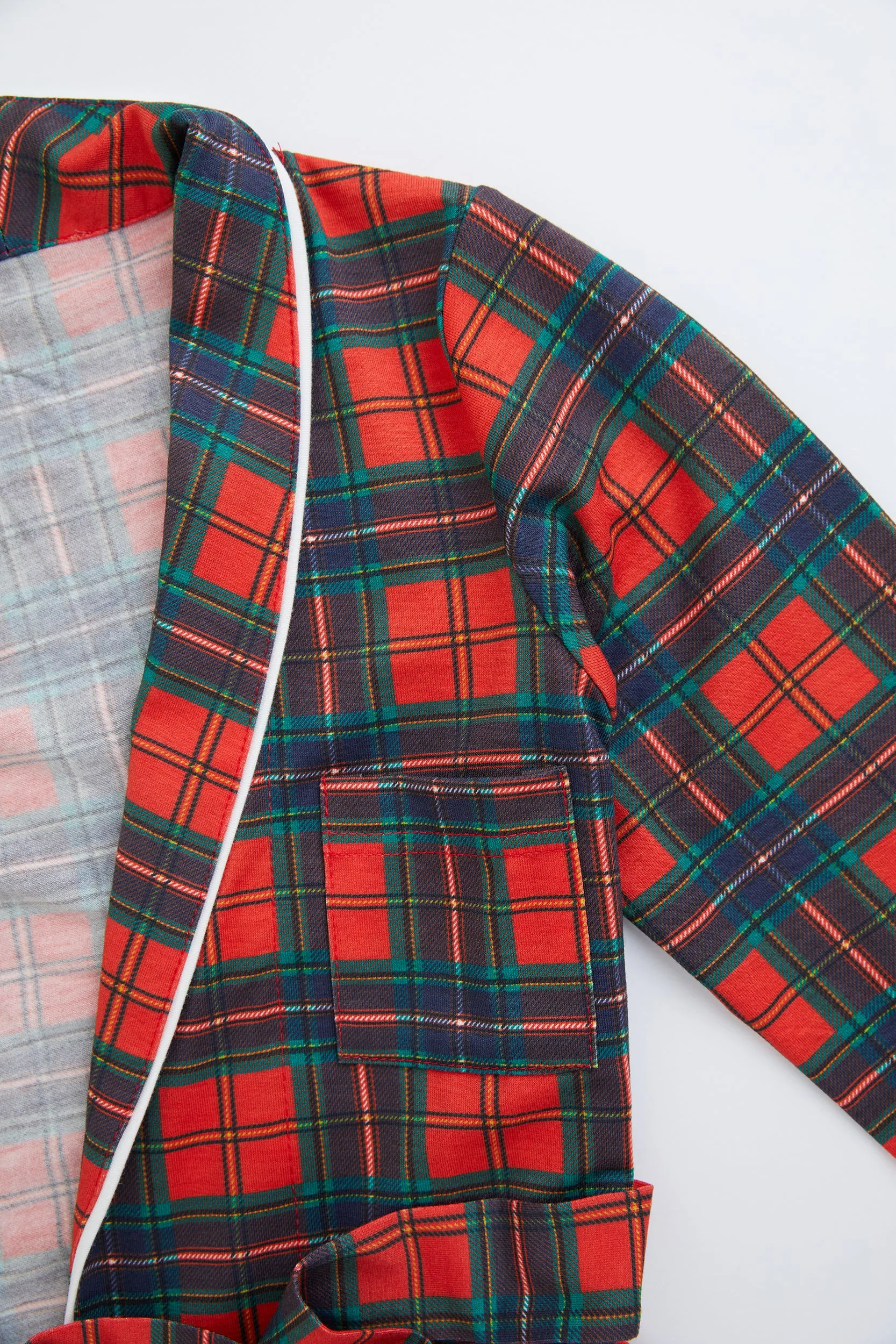 Personalised Christmas Luxury Children's 3 Piece Pyjama Set - Tartan