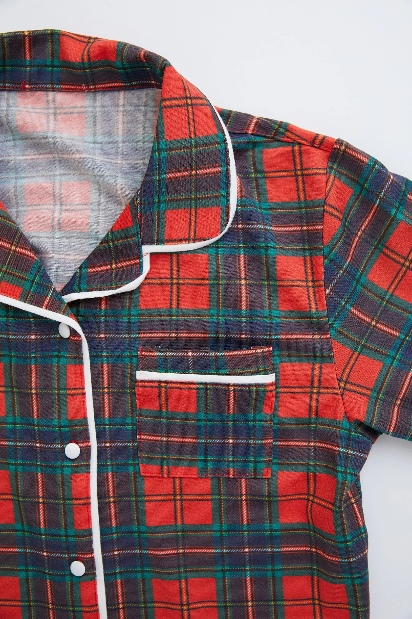 Personalised Christmas Luxury Children's 3 Piece Pyjama Set - Tartan
