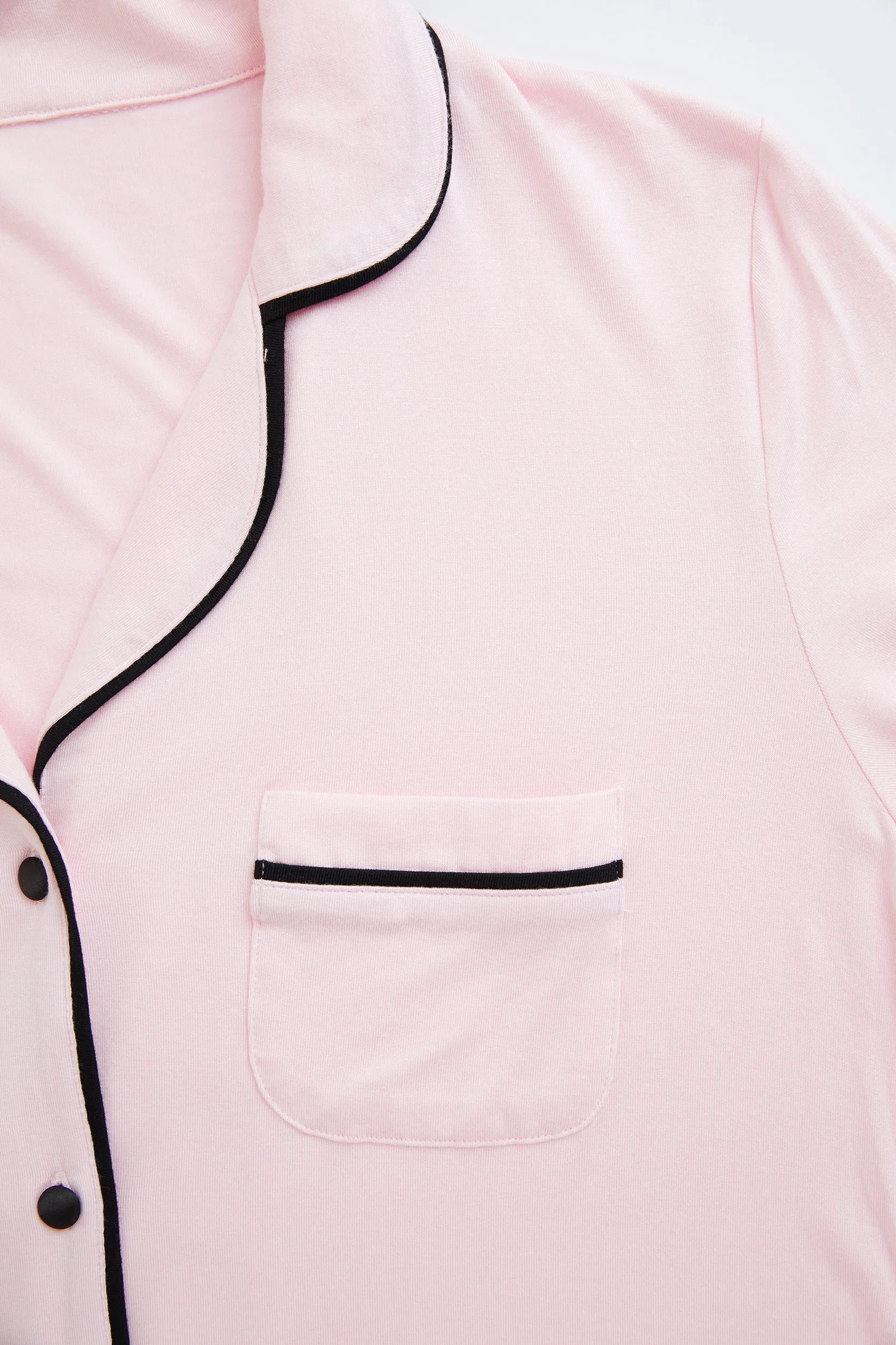 Personalised Jersey Short Sleeve Pyjama Set - Pink