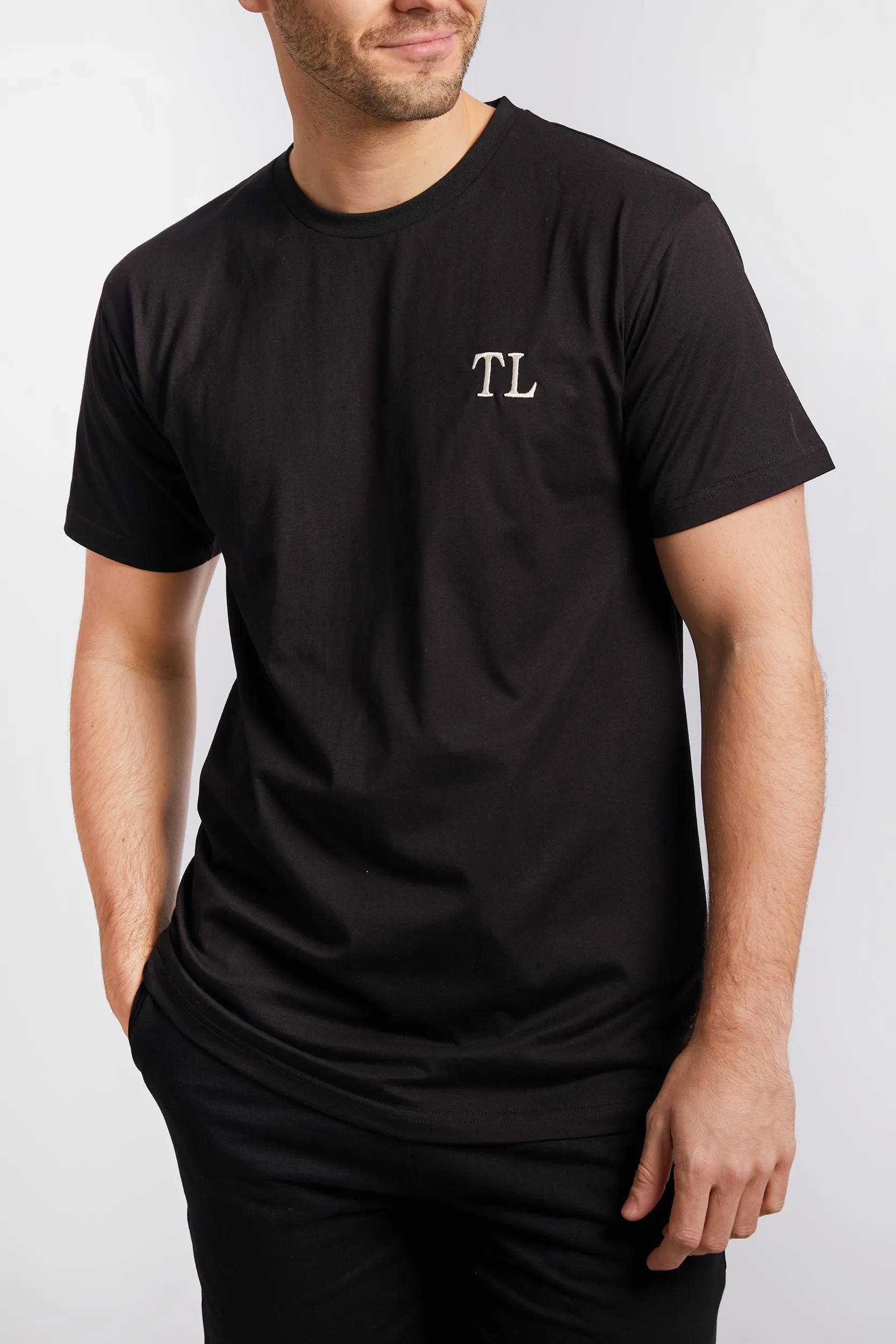 Personalised Mens Short Pyjama Set - Black