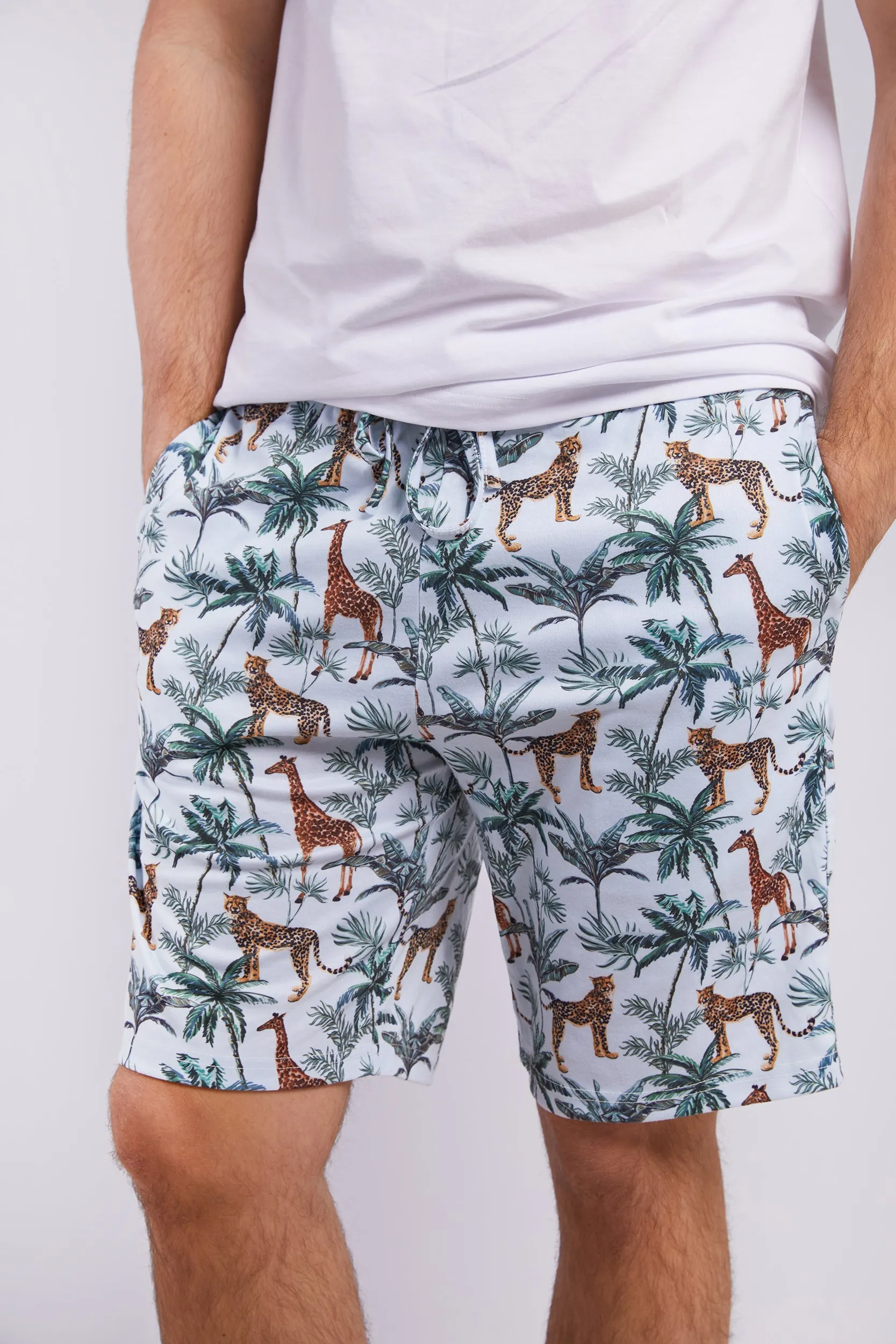 Personalised Mens Short Pyjama Set - Safari