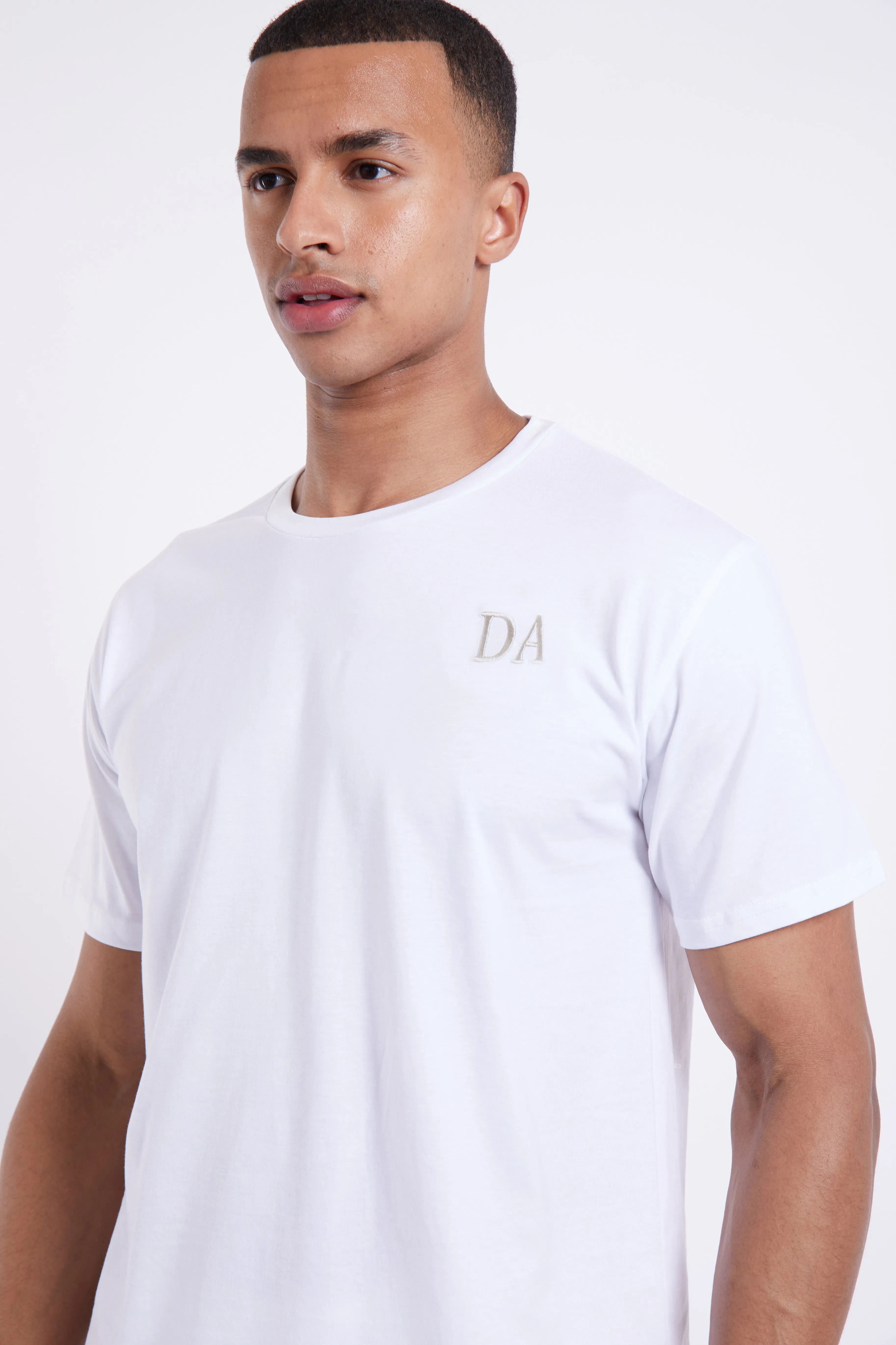 Personalised Mens Short Pyjama Set - White/Grey