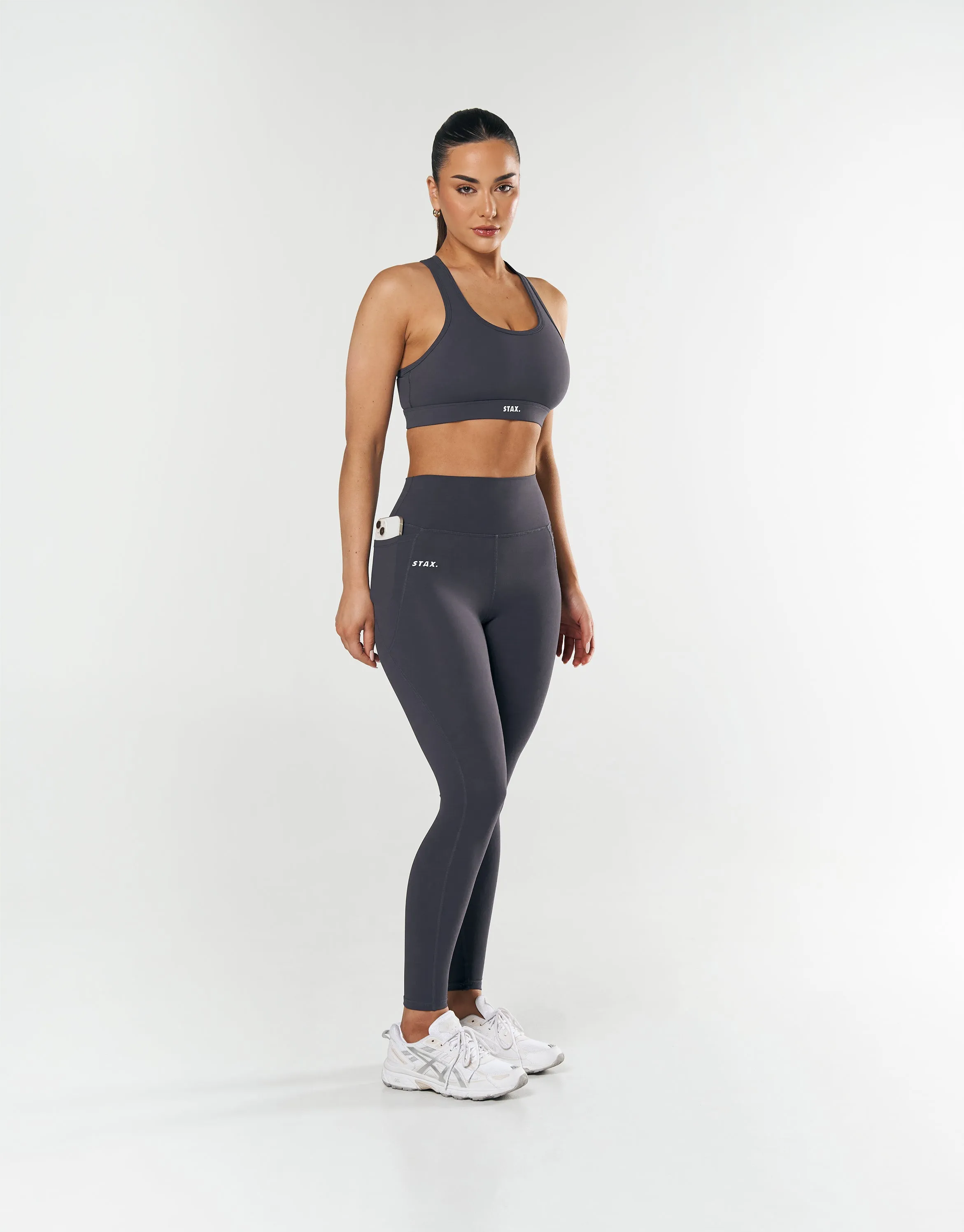 Phone Pocket Full Length Tights NANDEX ™ - Dark Grey