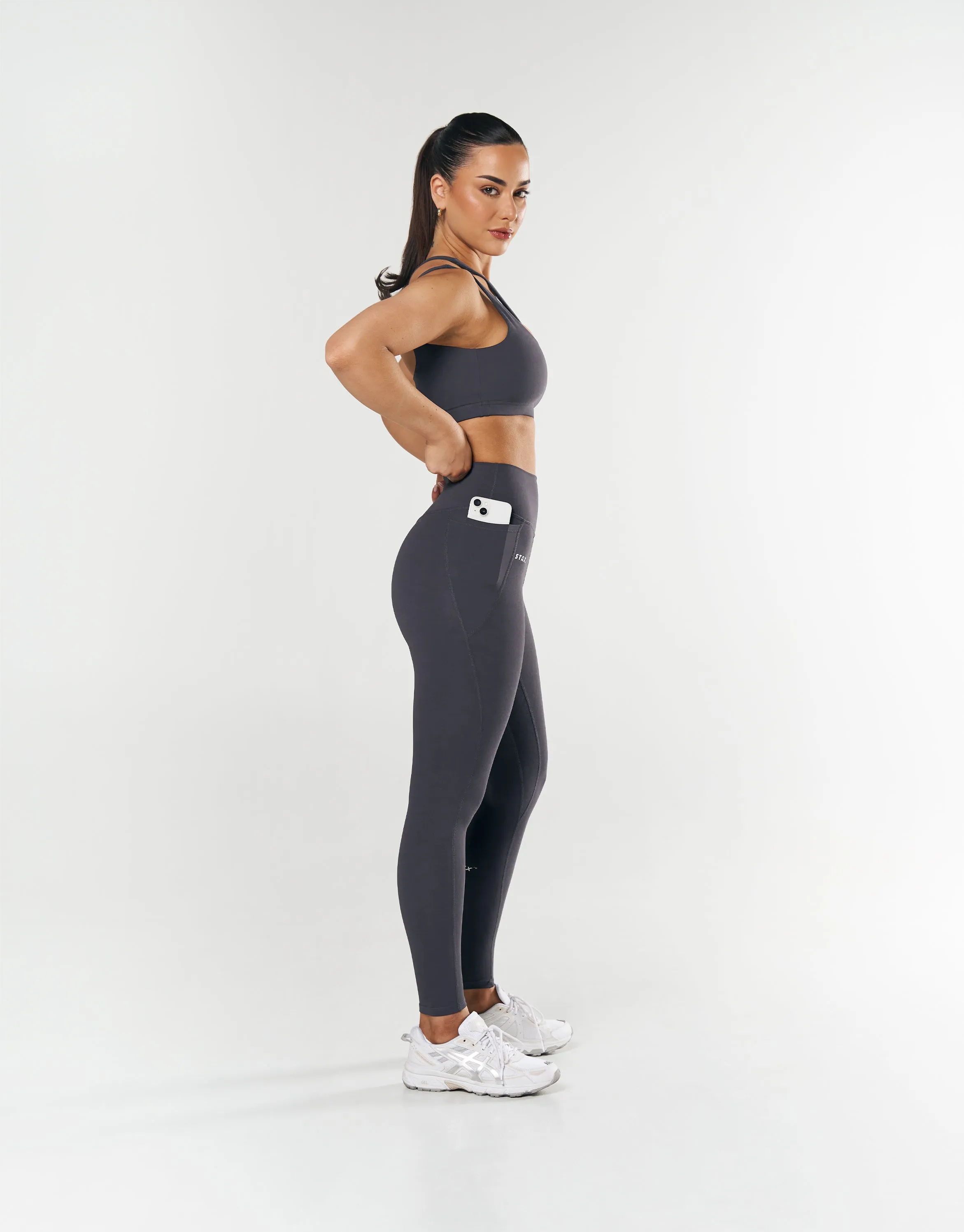 Phone Pocket Full Length Tights NANDEX ™ - Dark Grey