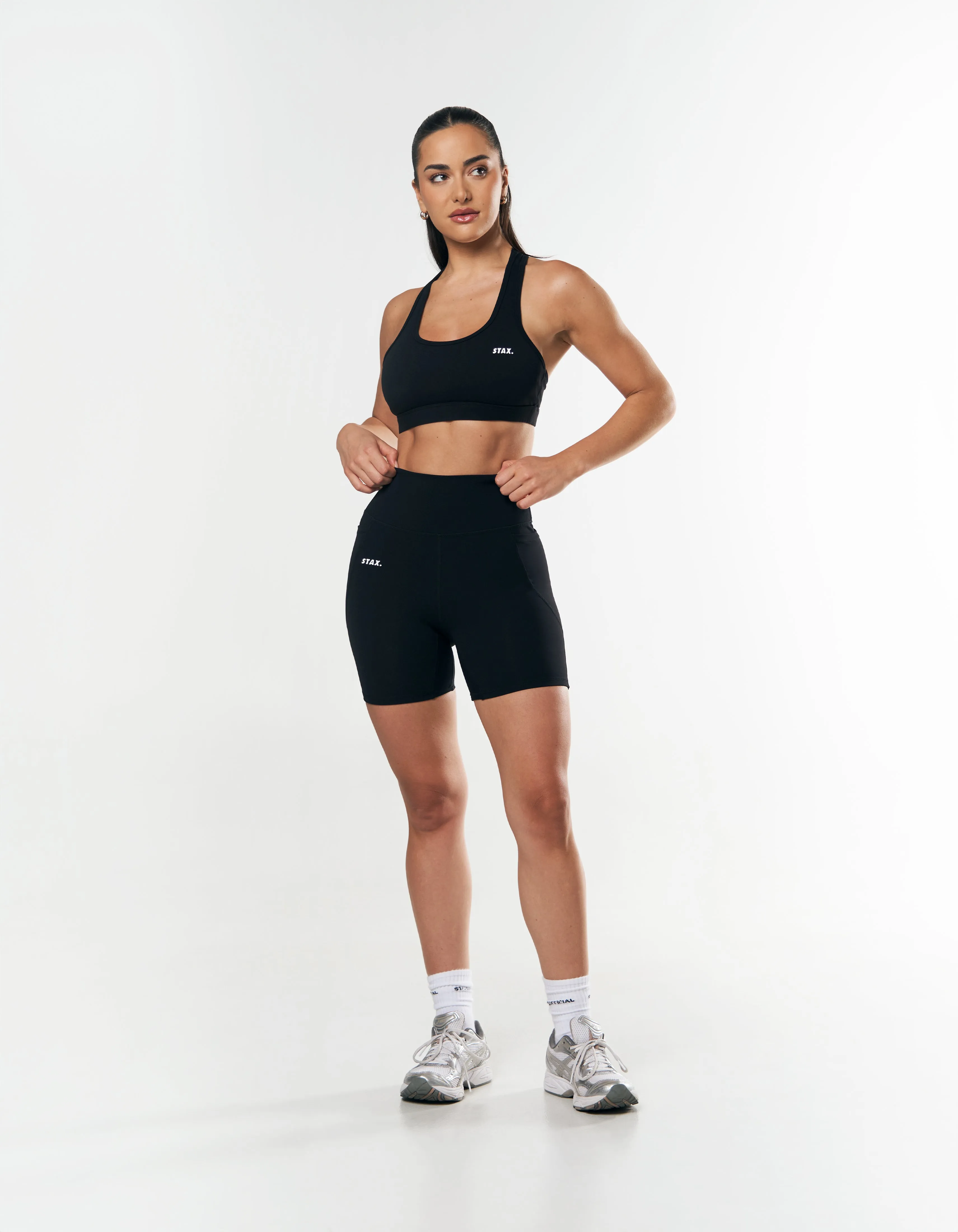 Phone Pocket Midi Bike Shorts NANDEX ™ - Black