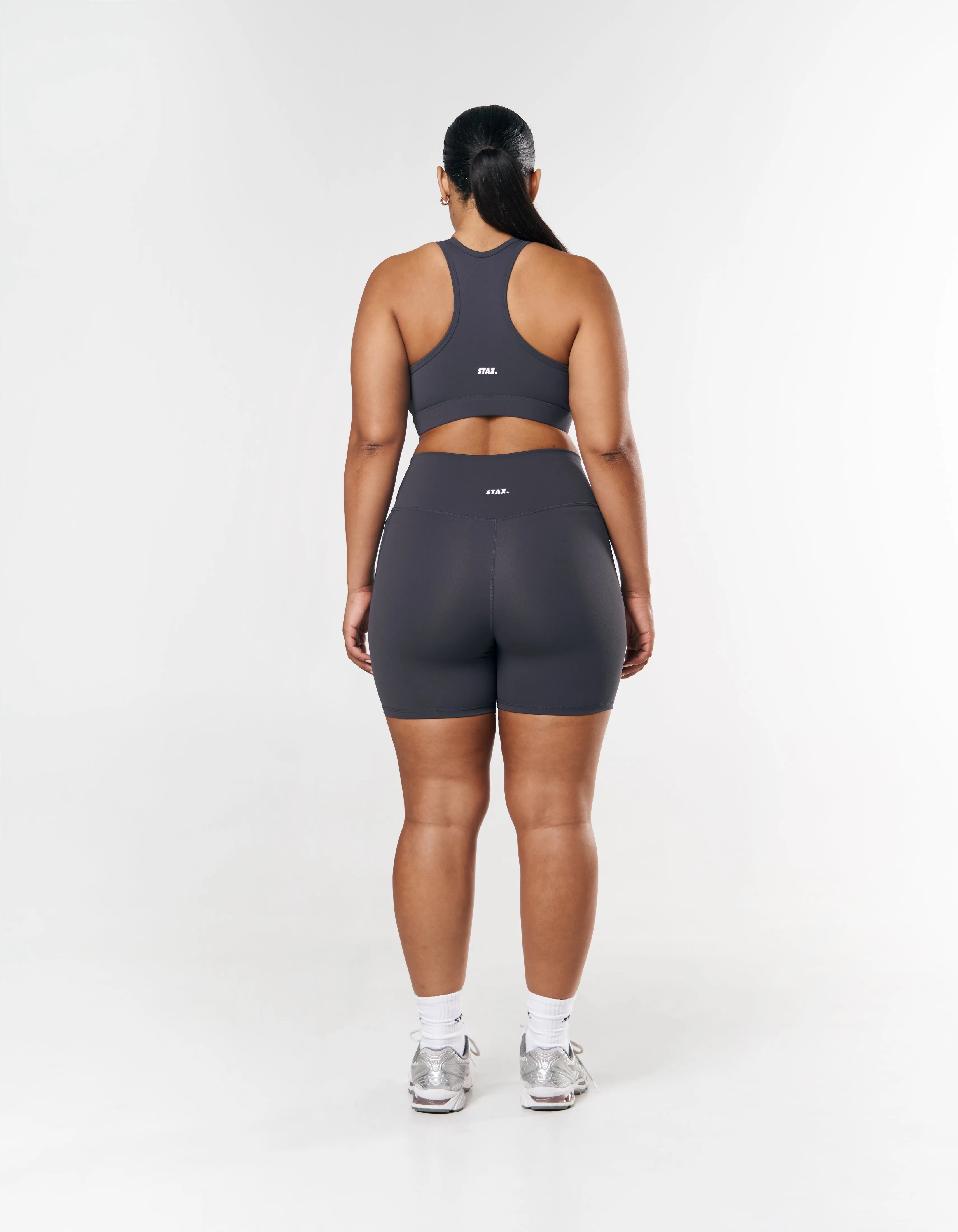 Phone Pocket Midi Bike Shorts NANDEX ™ - Dark Grey