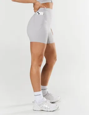 Phone Pocket Midi Bike Shorts NANDEX ™ - Light Grey