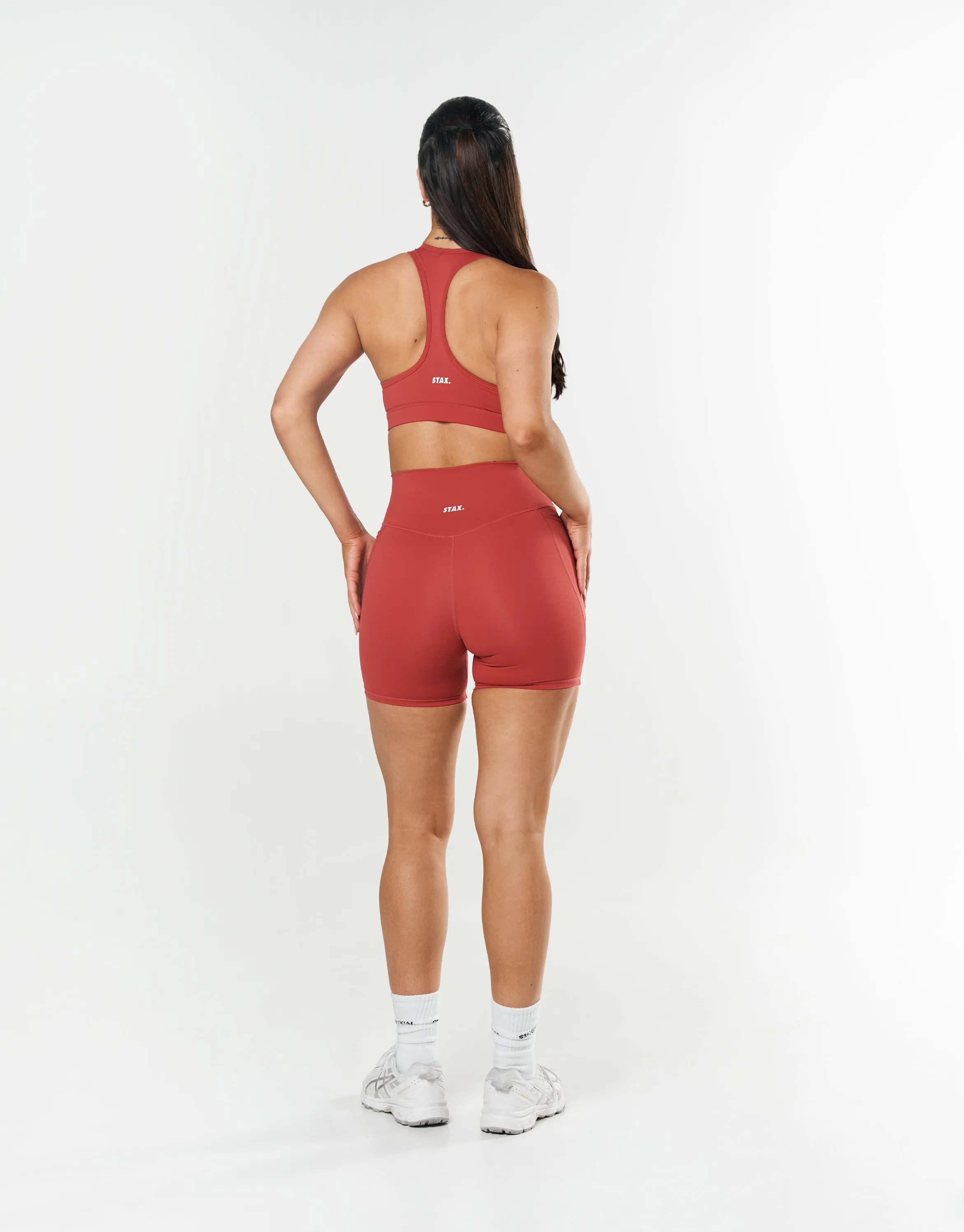Phone Pocket Midi Bike Shorts NANDEX ™ - Mahogany