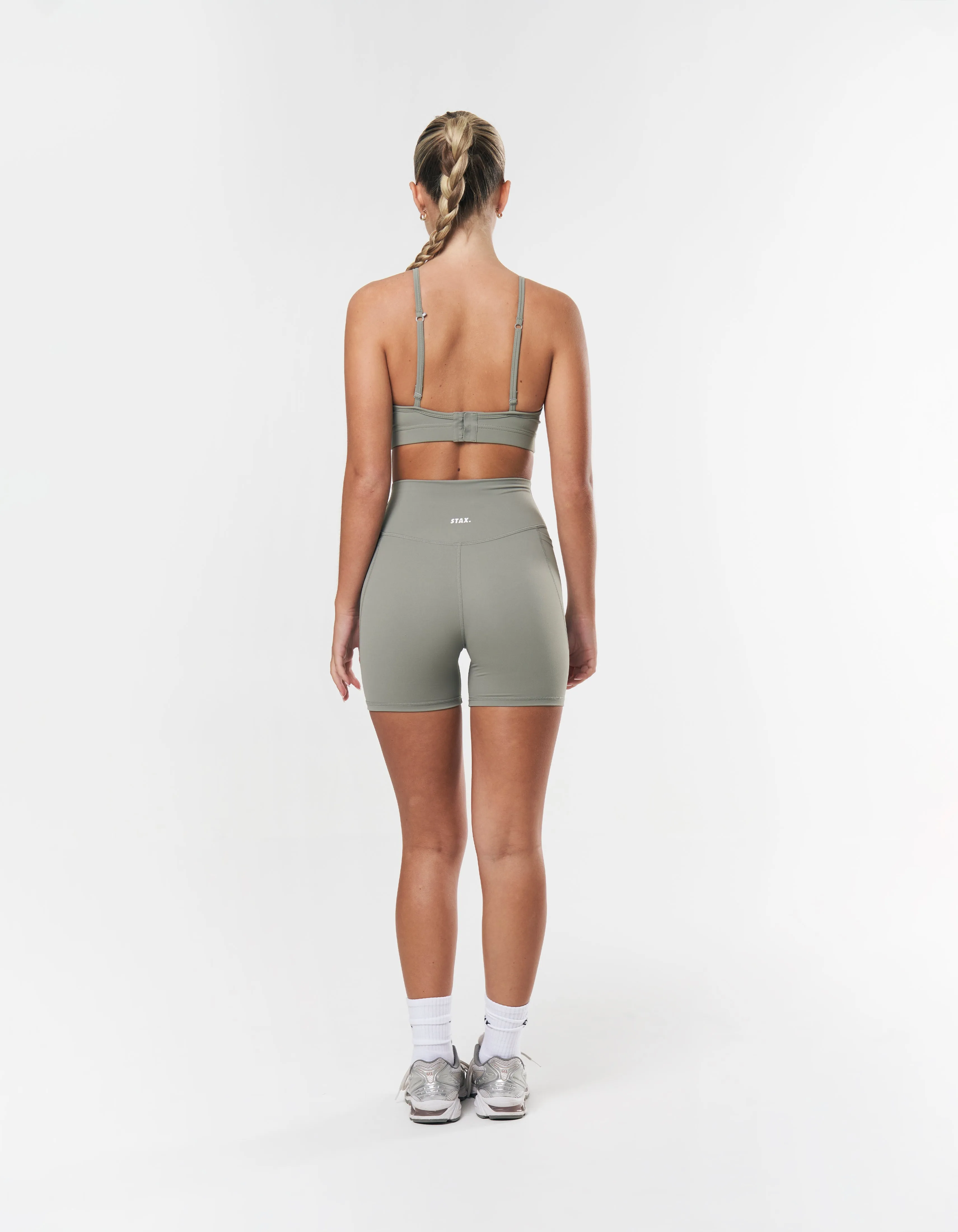 Phone Pocket Midi Bike Shorts NANDEX ™ - Sage