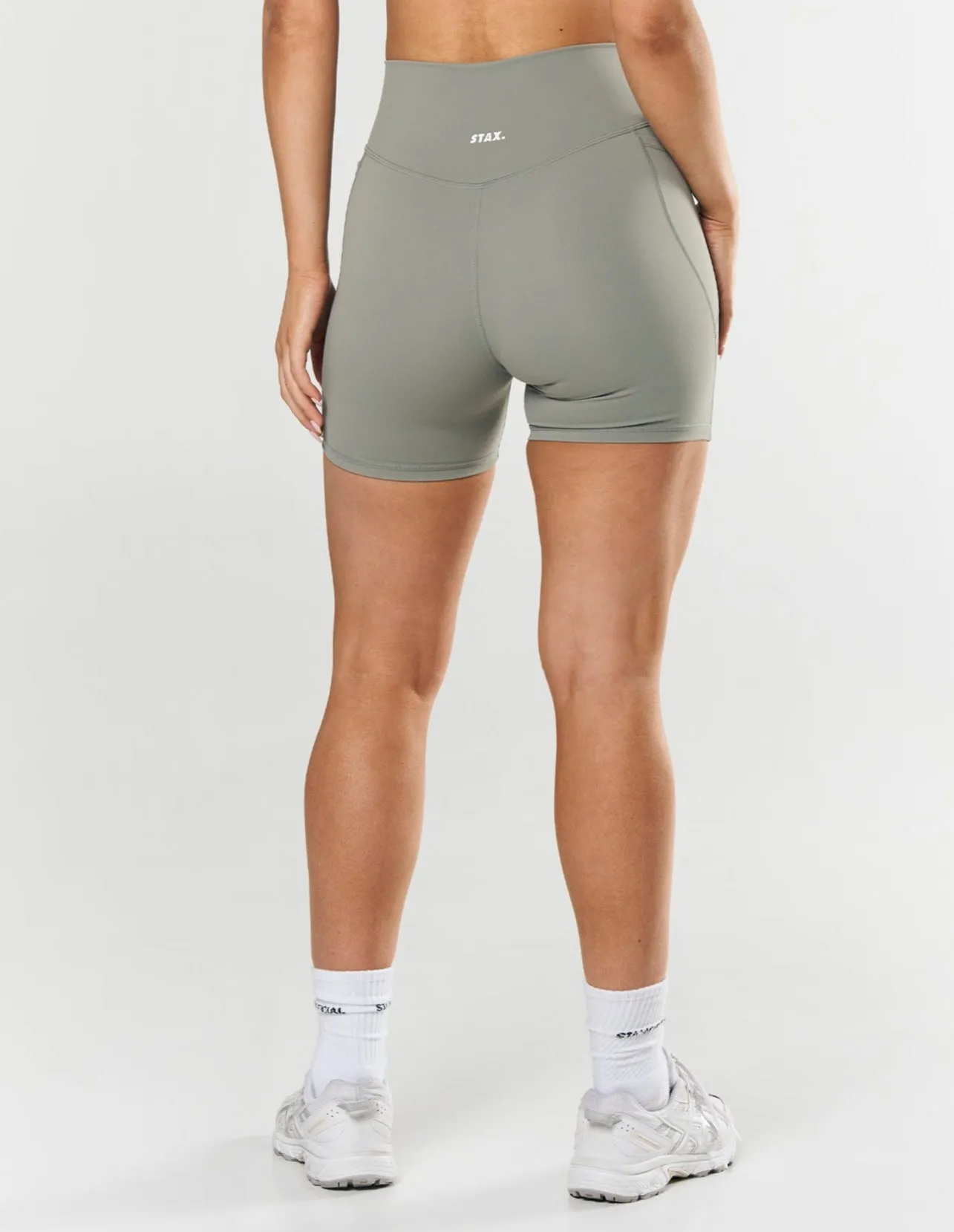 Phone Pocket Midi Bike Shorts NANDEX ™ - Sage