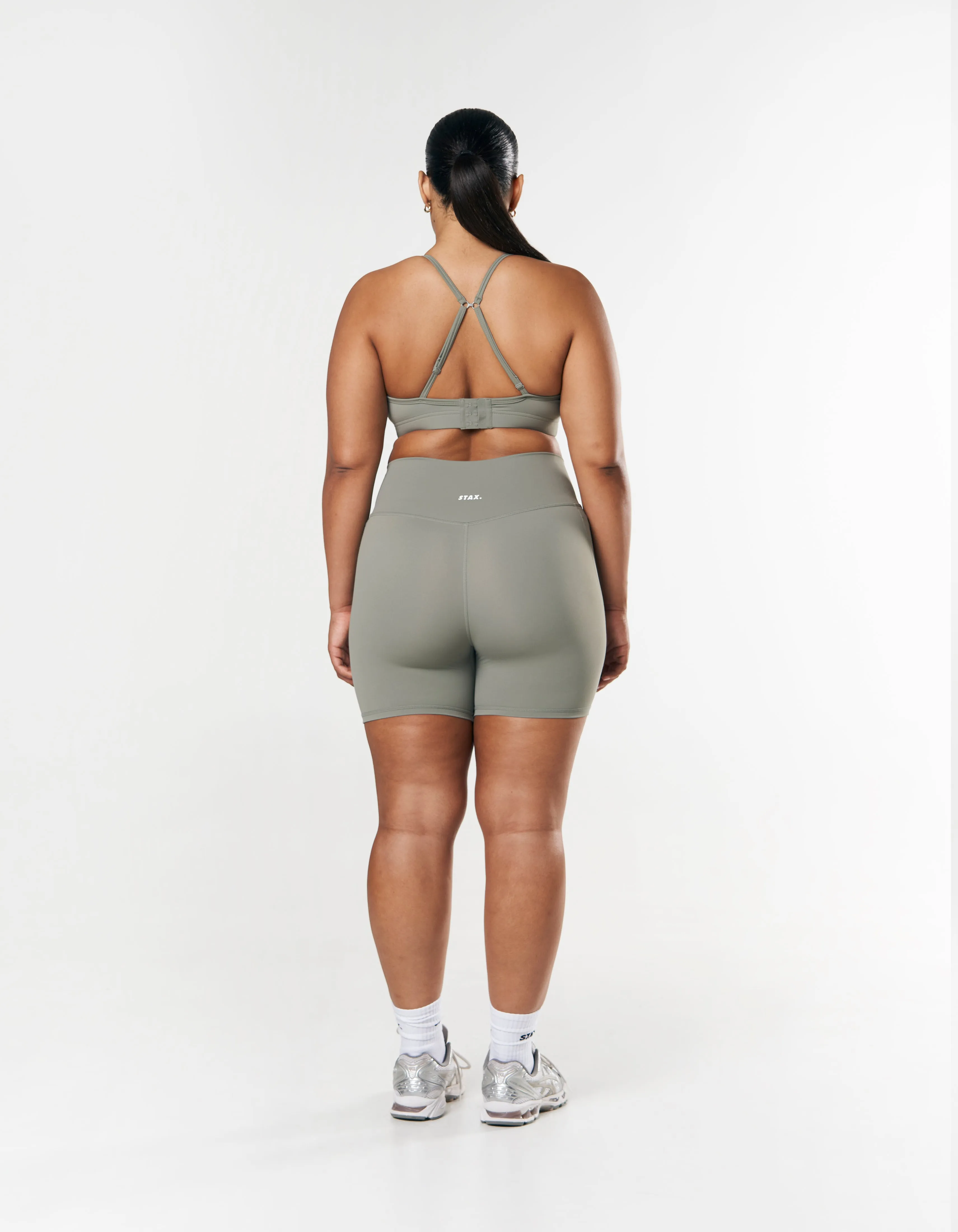 Phone Pocket Midi Bike Shorts NANDEX ™ - Sage
