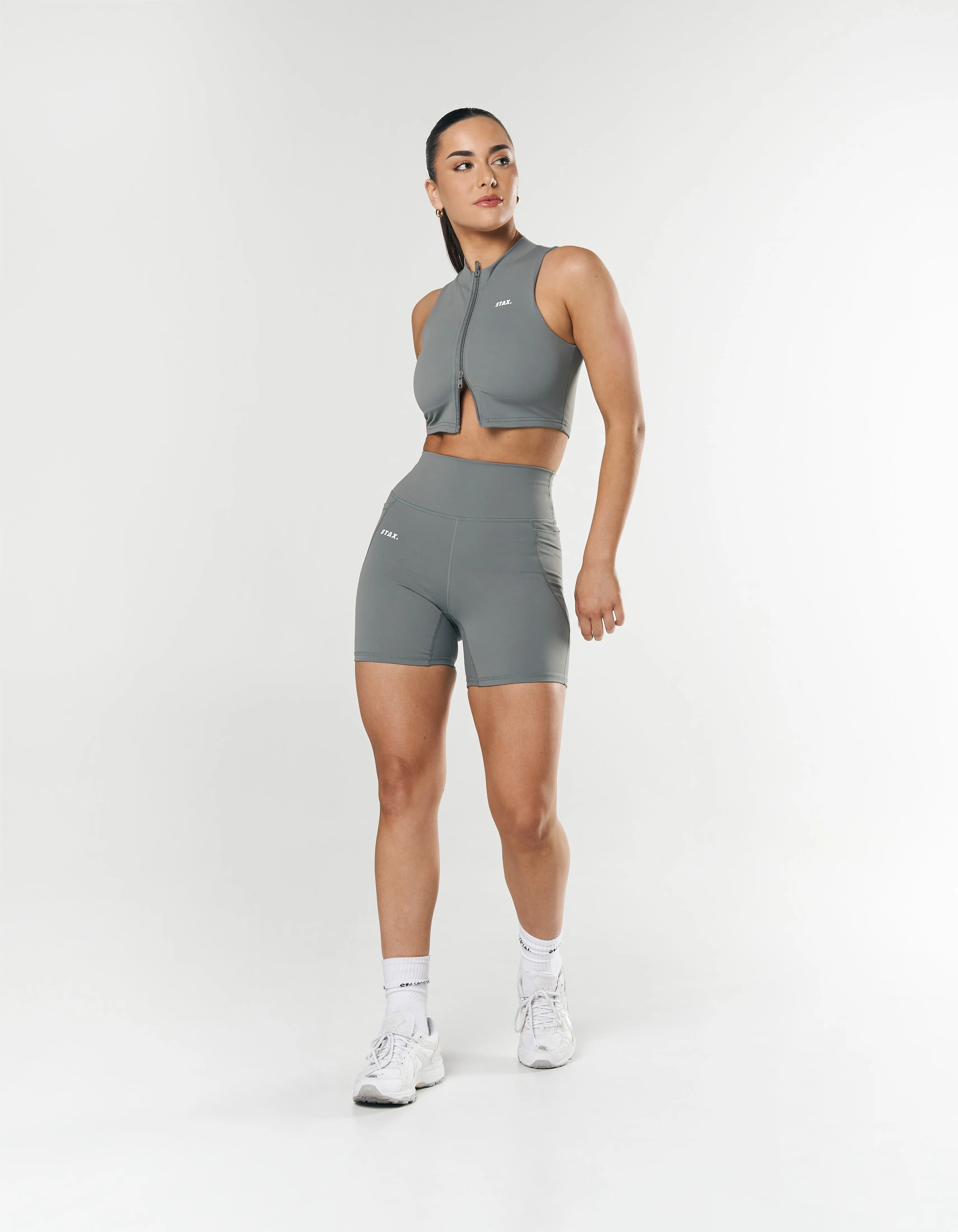 Phone Pocket Midi Bike Shorts NANDEX ™ - Thyme