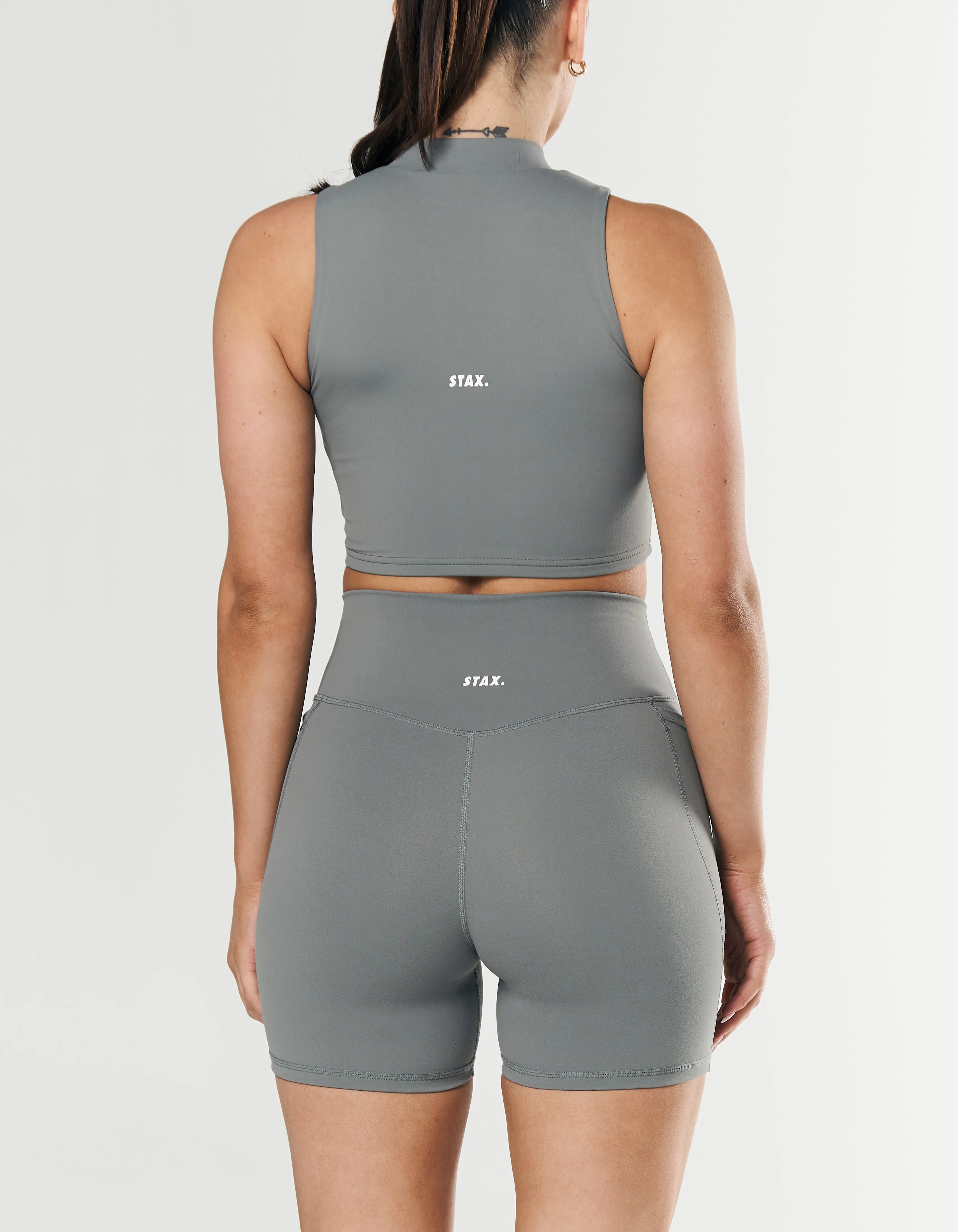 Phone Pocket Midi Bike Shorts NANDEX ™ - Thyme
