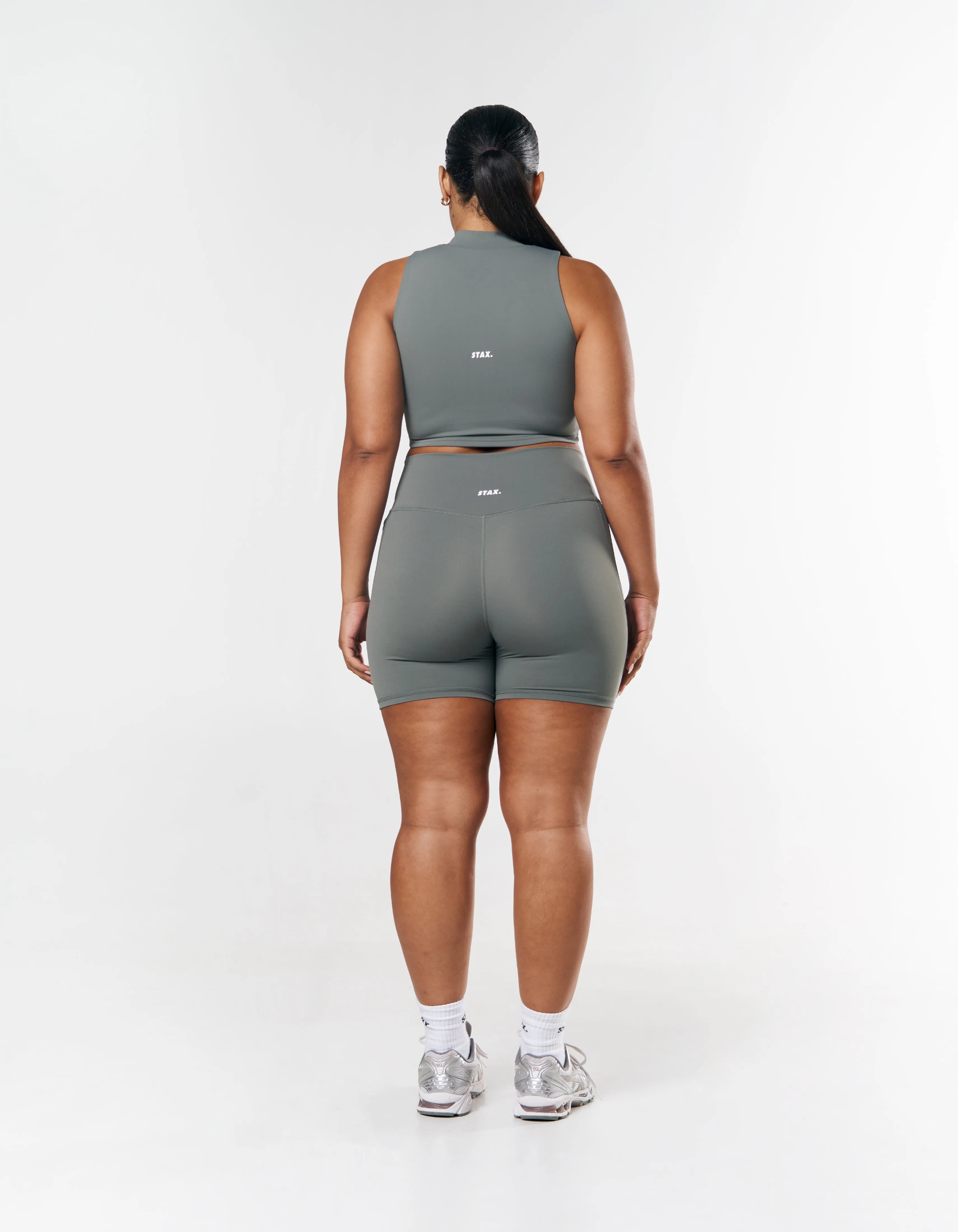 Phone Pocket Midi Bike Shorts NANDEX ™ - Thyme