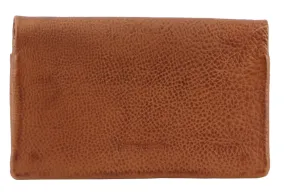 Pierre Cardin Ladies Womens Genuine Leather Bi-Fold RFID Purse Wallet - Cognac