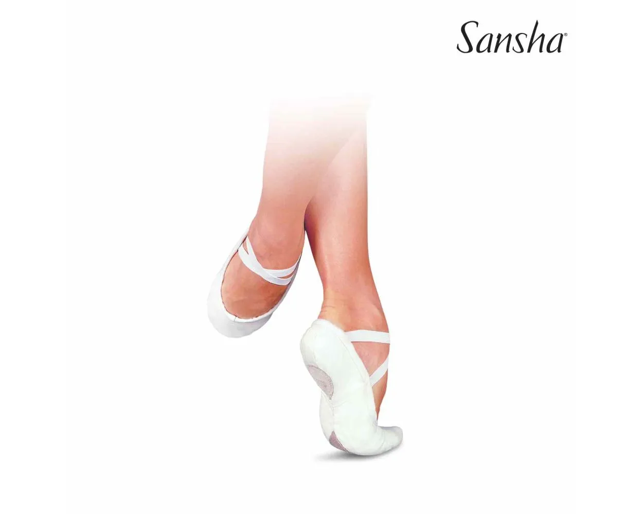 Sansha Ladies Soft Ballet Shoe White