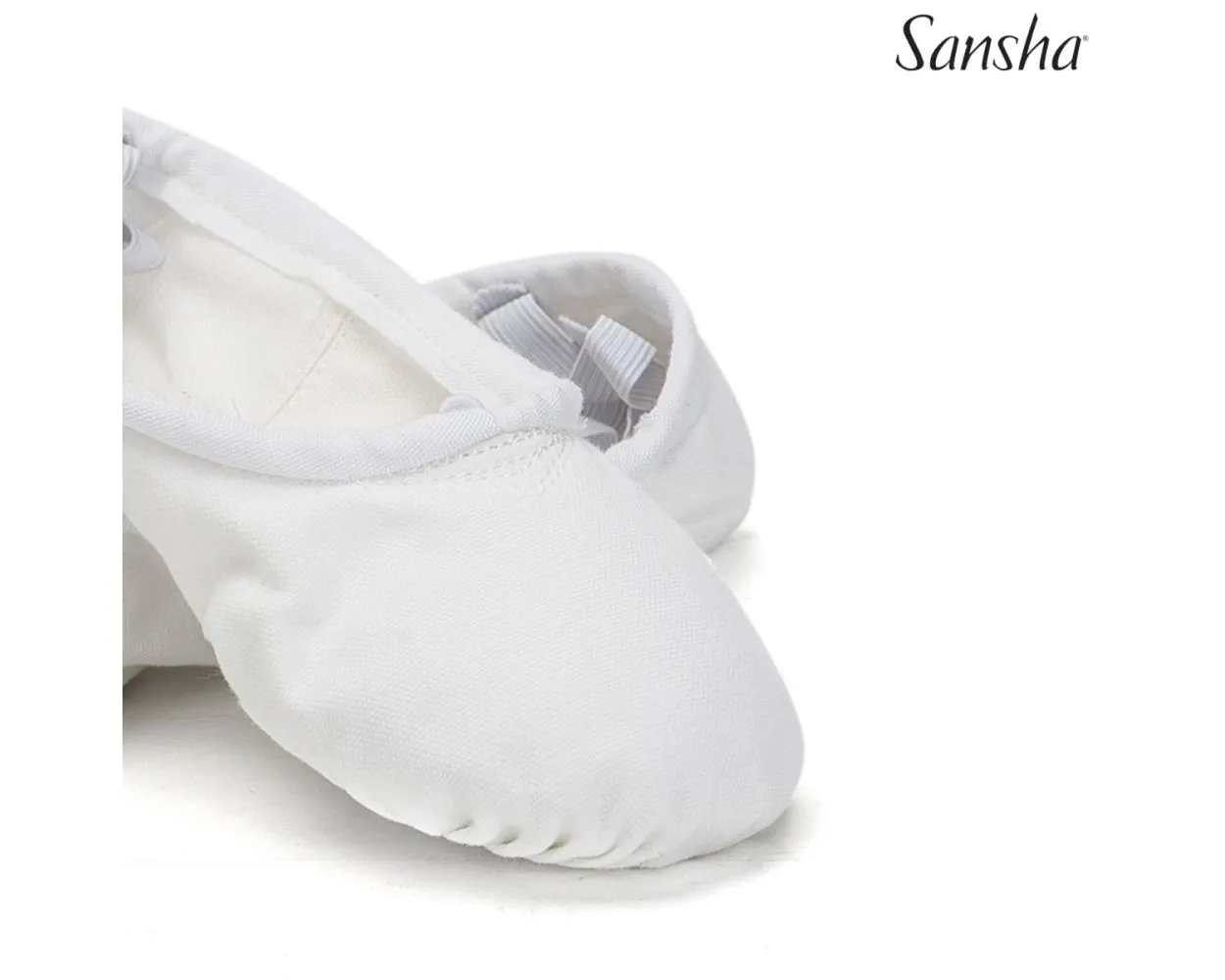 Sansha Ladies Soft Ballet Shoe White