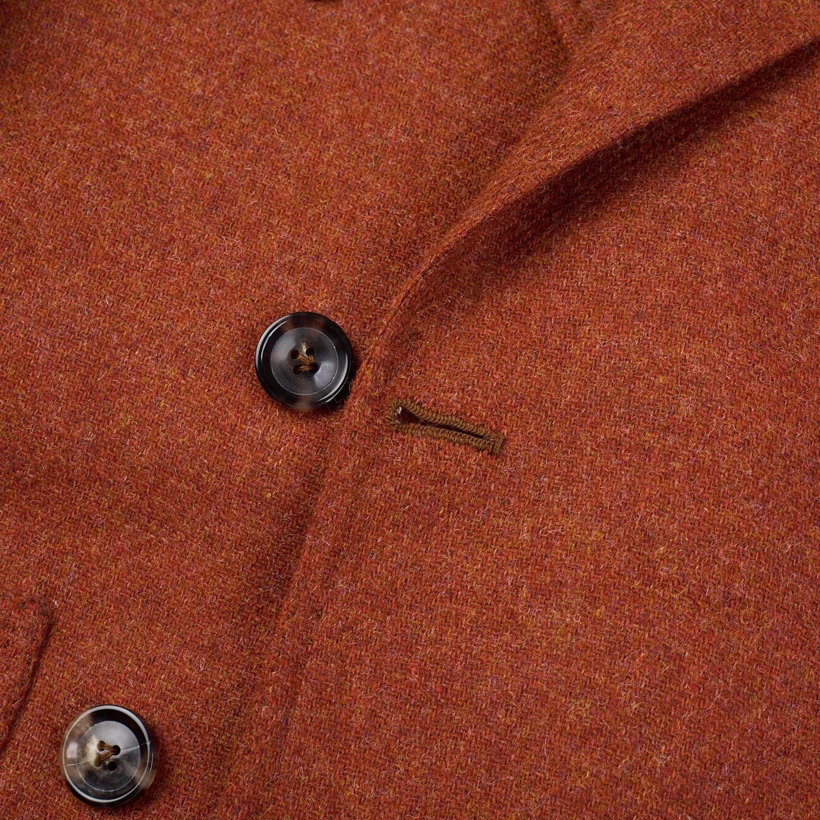 SARTORIA CIARDI Bespoke Handmade Burnt Orange Wool Coat Jacket EU 50 NEW US 40