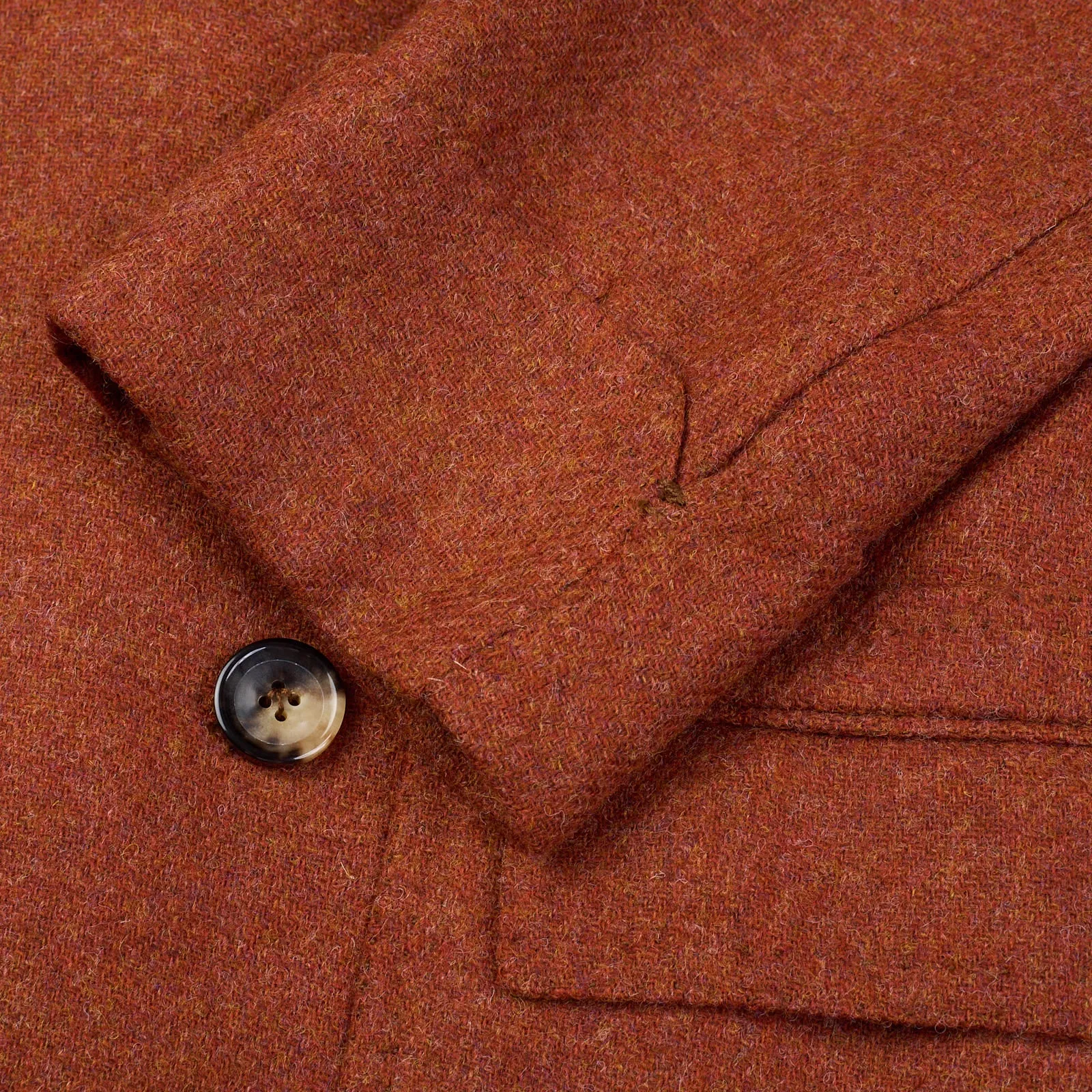 SARTORIA CIARDI Bespoke Handmade Burnt Orange Wool Coat Jacket EU 50 NEW US 40