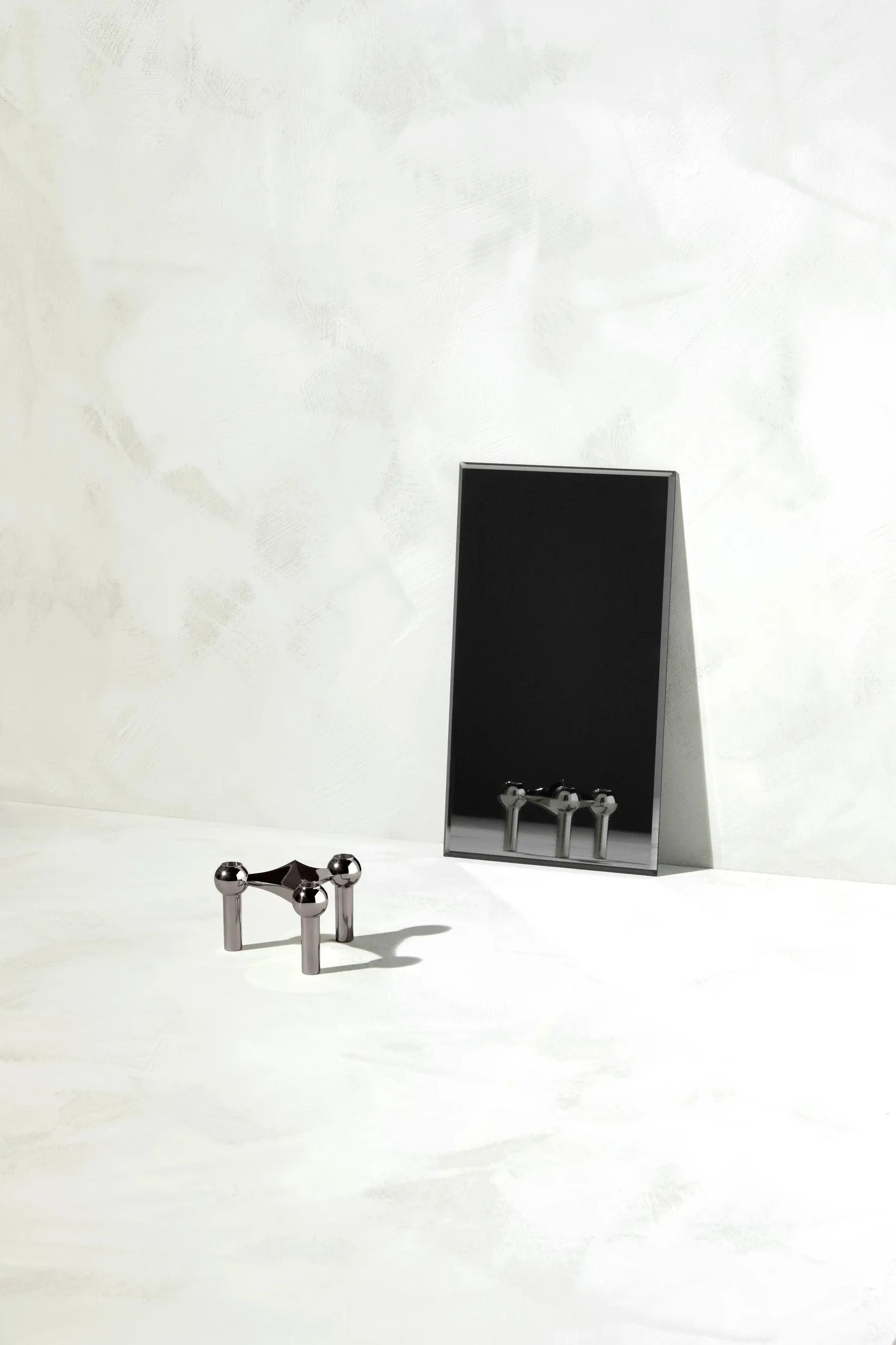 STOFF NAGEL candle holder black chrome